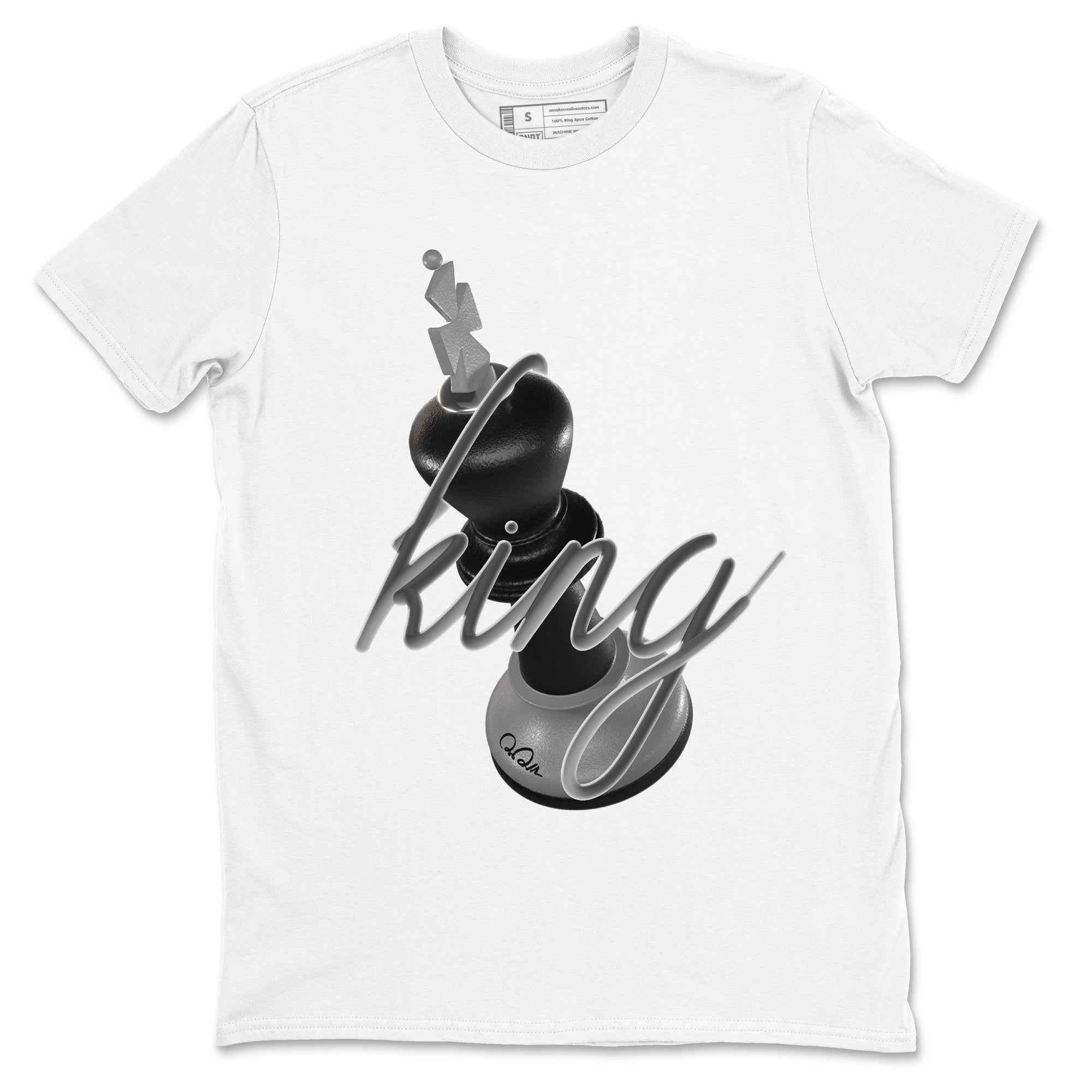 3D King snkmatch Tees - Air Jordan 12 Black Wolf Grey