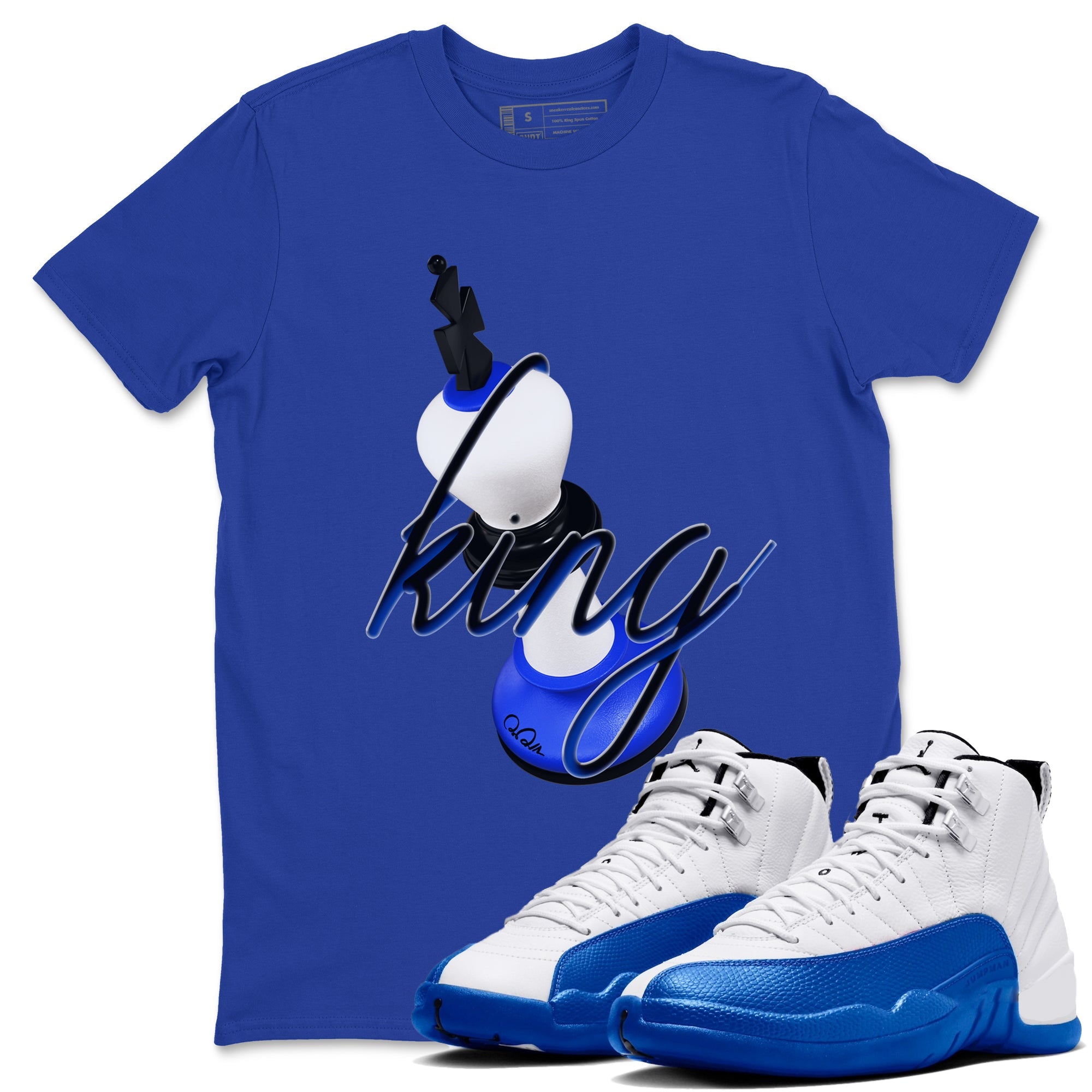 3D King snkmatch Tees - Air Jordan 12 Blueberry
