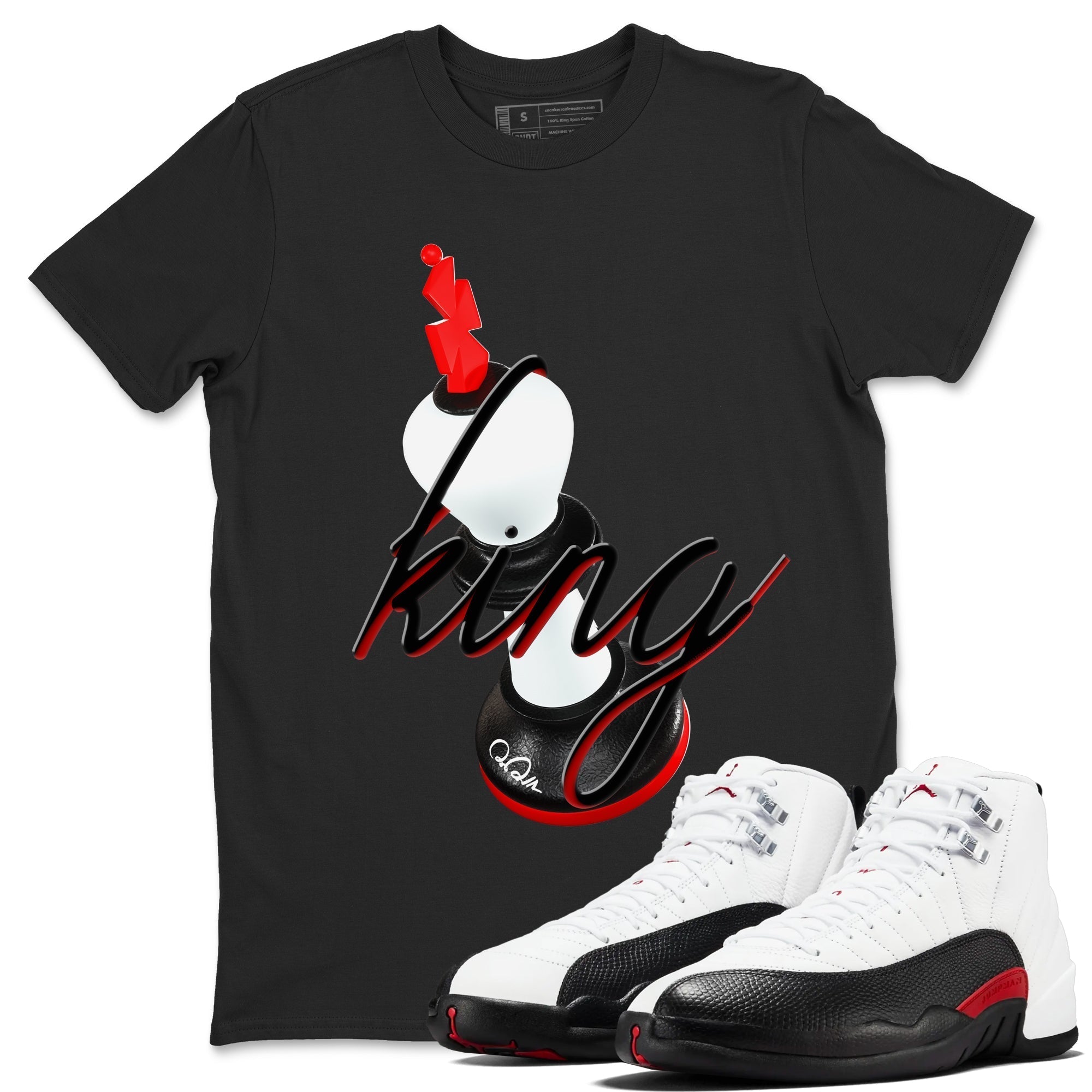 3D King snkmatch Tees - Air Jordan 12 Taxi Flip