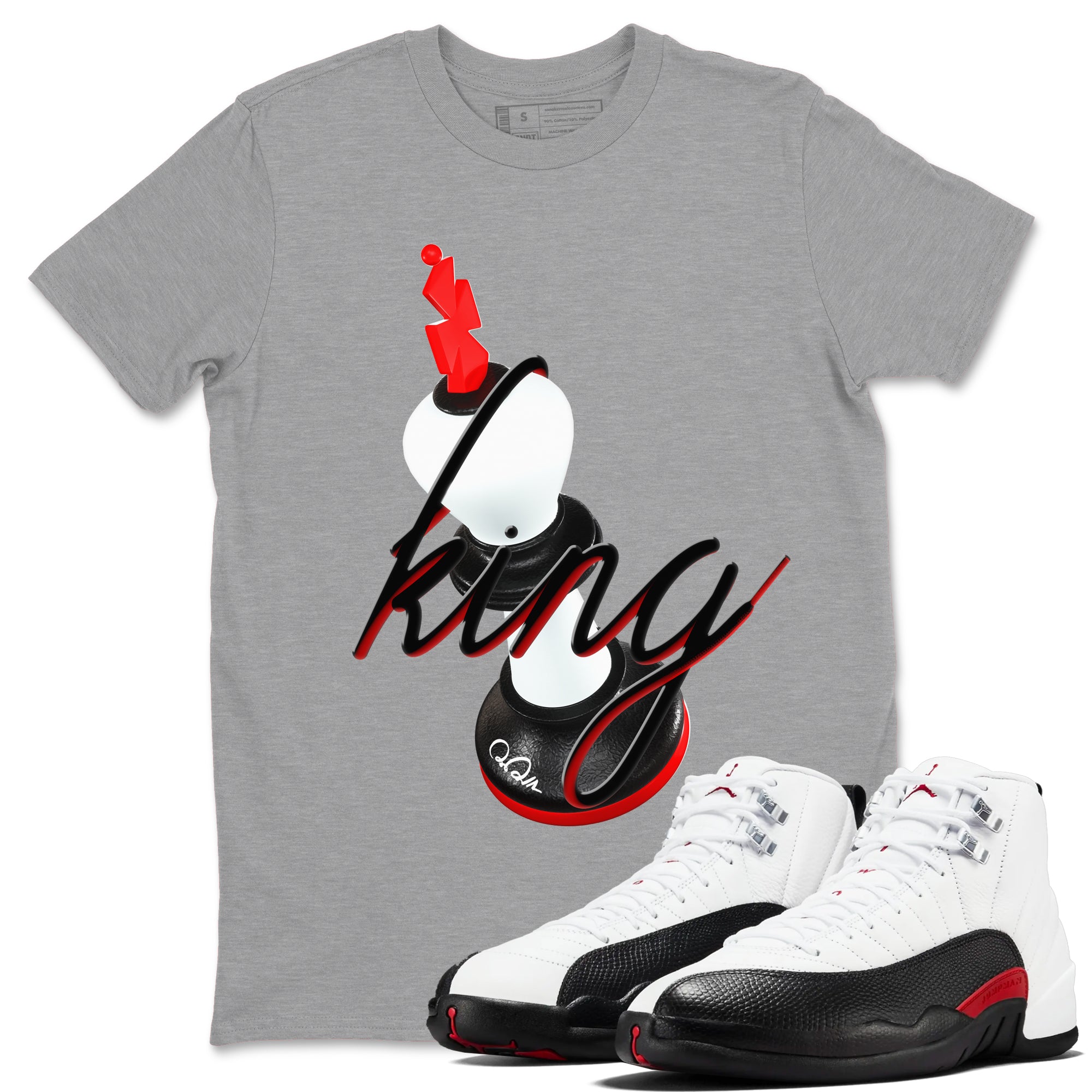 3D King snkmatch Tees - Air Jordan 12 Taxi Flip