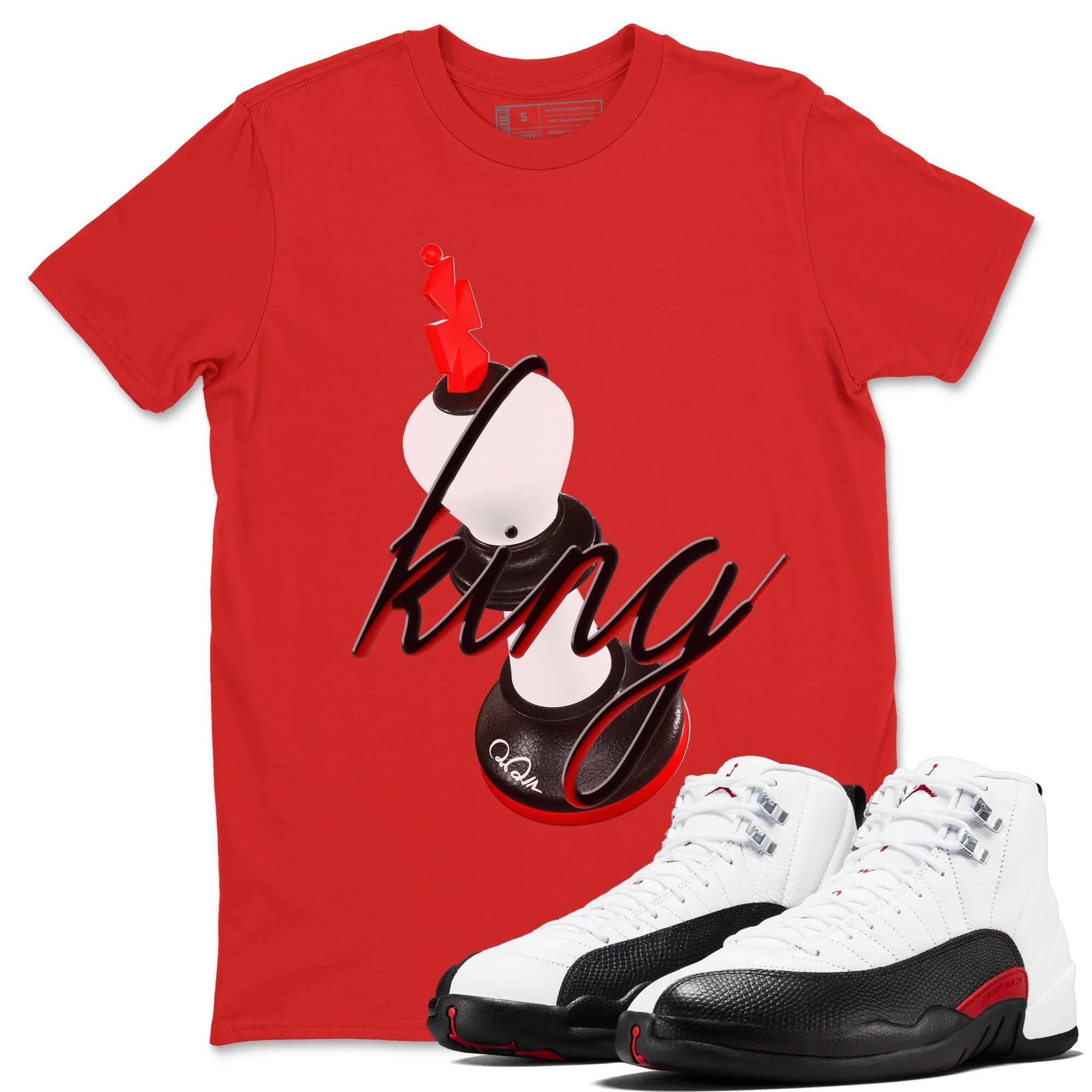 3D King snkmatch Tees - Air Jordan 12 Taxi Flip