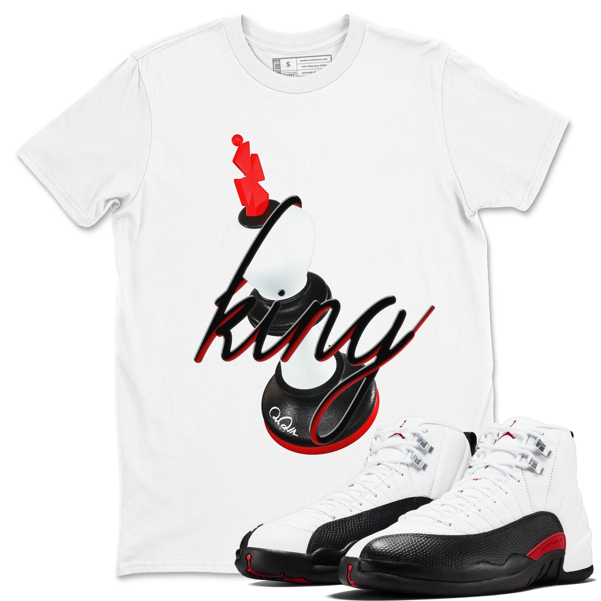 3D King snkmatch Tees - Air Jordan 12 Taxi Flip