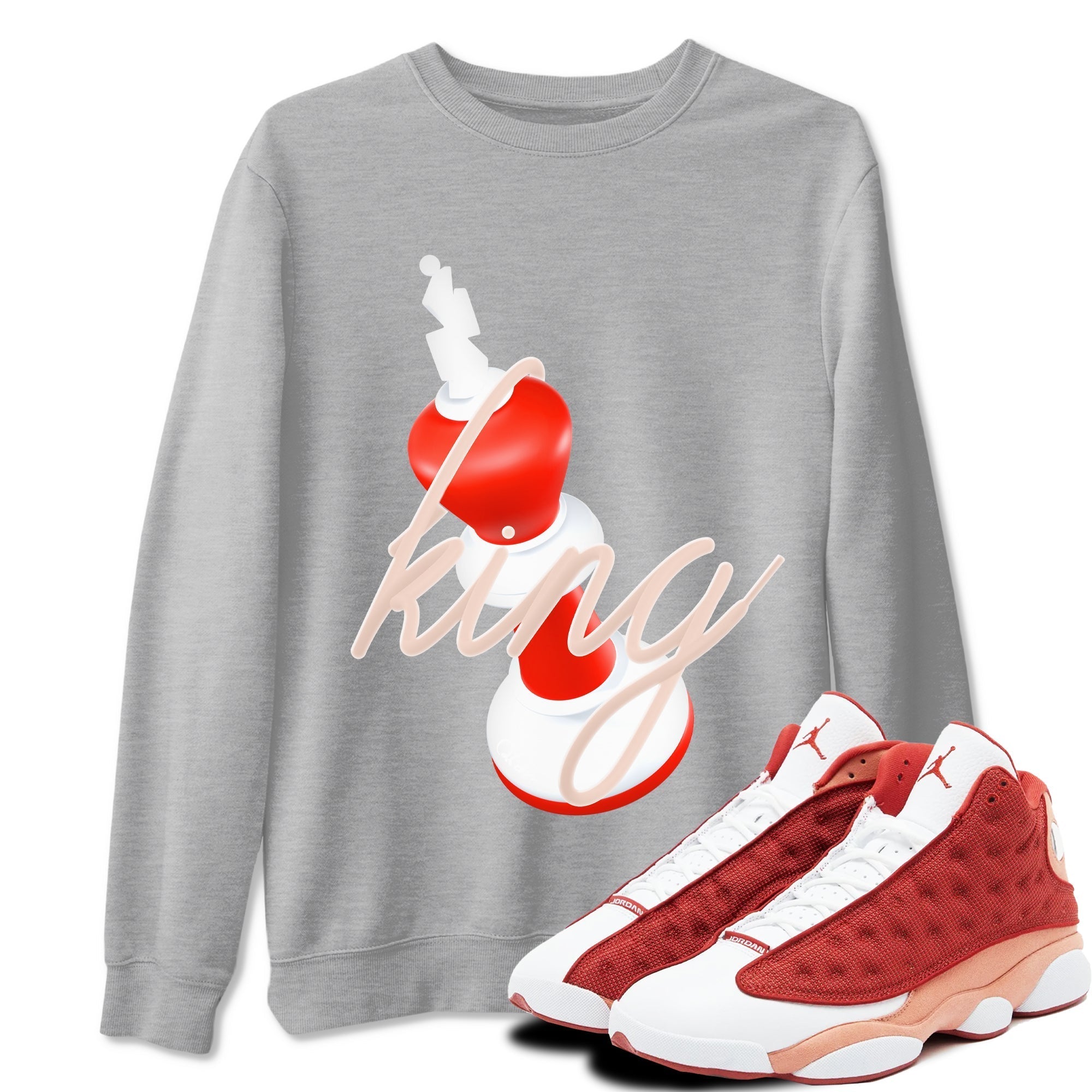 3D King snkmatch Tees - Air Jordan 13 Dune Red