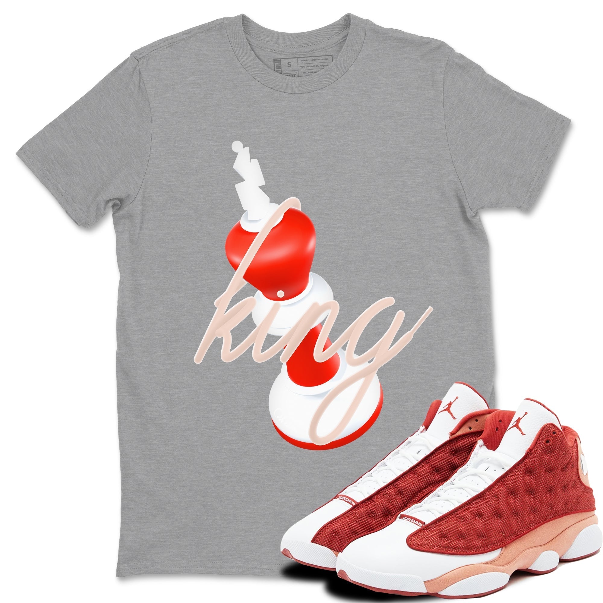 3D King snkmatch Tees - Air Jordan 13 Dune Red