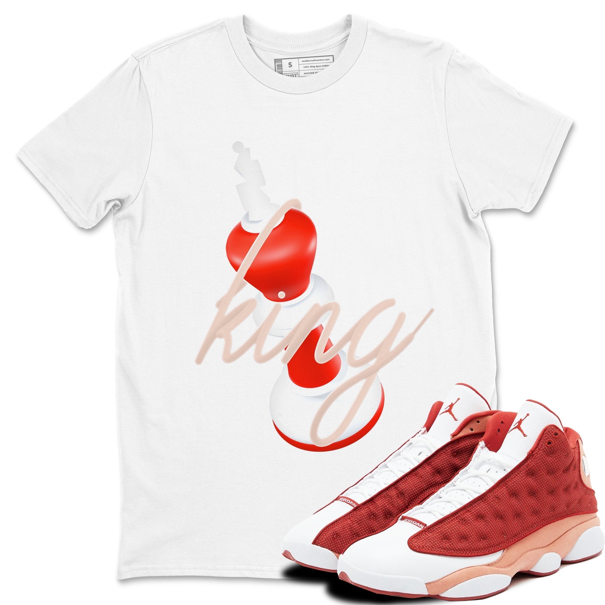 3D King snkmatch Tees - Air Jordan 13 Dune Red