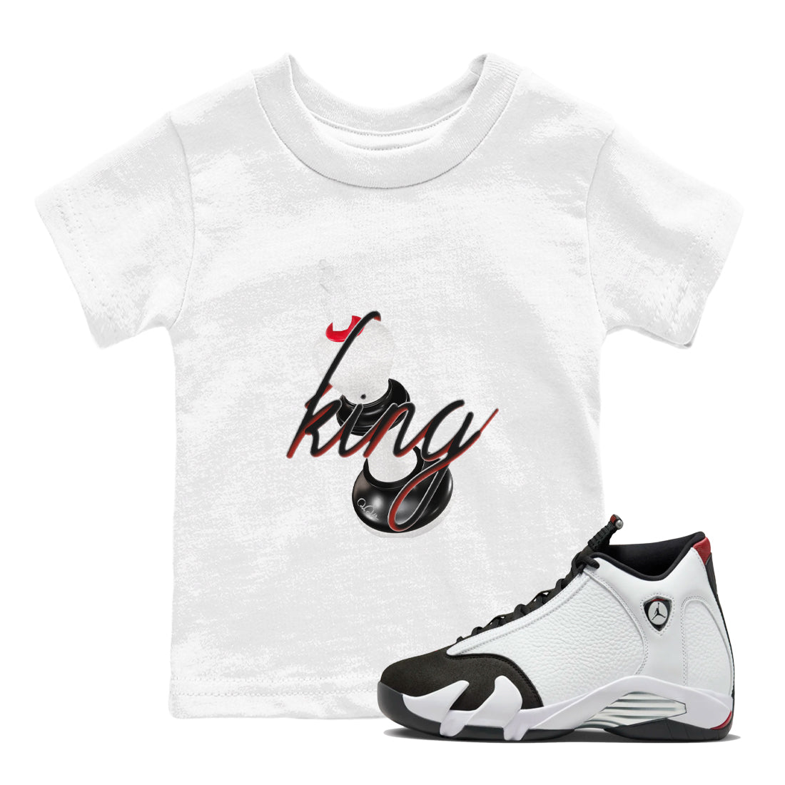 3D King snkmatch Tees Kids - Air Jordan 14 Black Toe