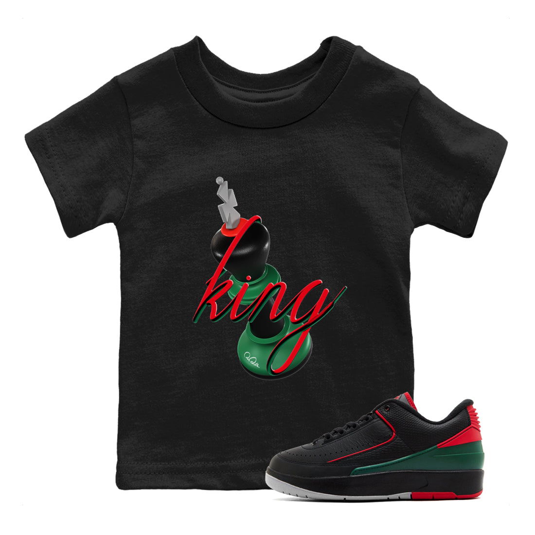 3D King snkmatch Tee Kids - Air Jordan 2 Christmas
