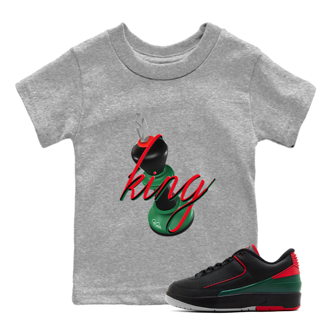 3D King snkmatch Tee Kids - Air Jordan 2 Christmas