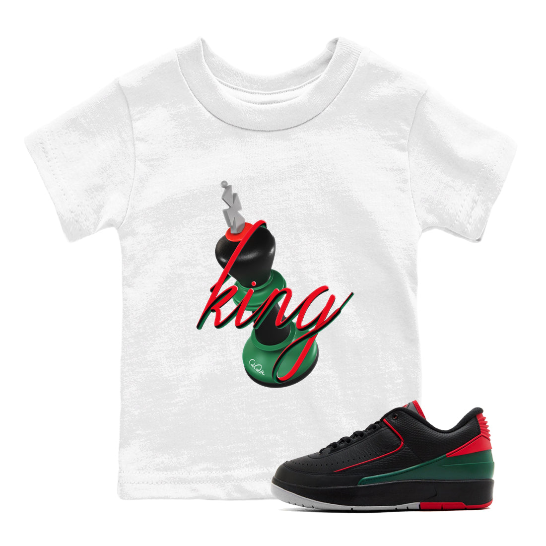 3D King snkmatch Tee Kids - Air Jordan 2 Christmas