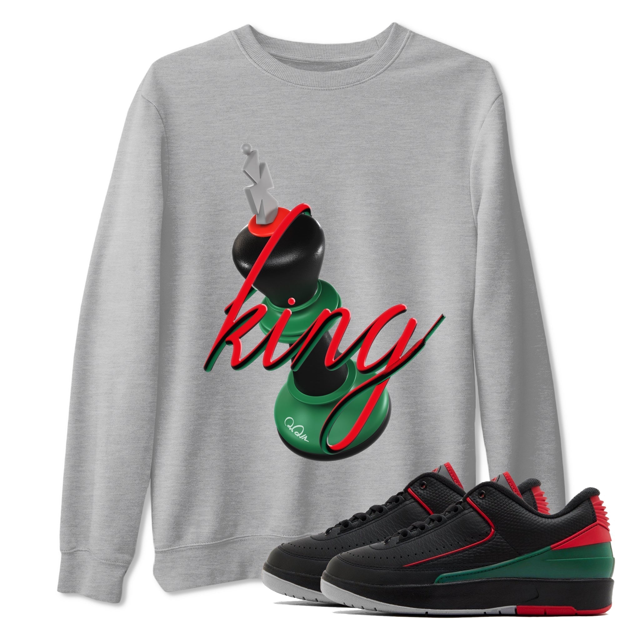 3D King snkmatch Tee - Air Jordan 2 Christmas