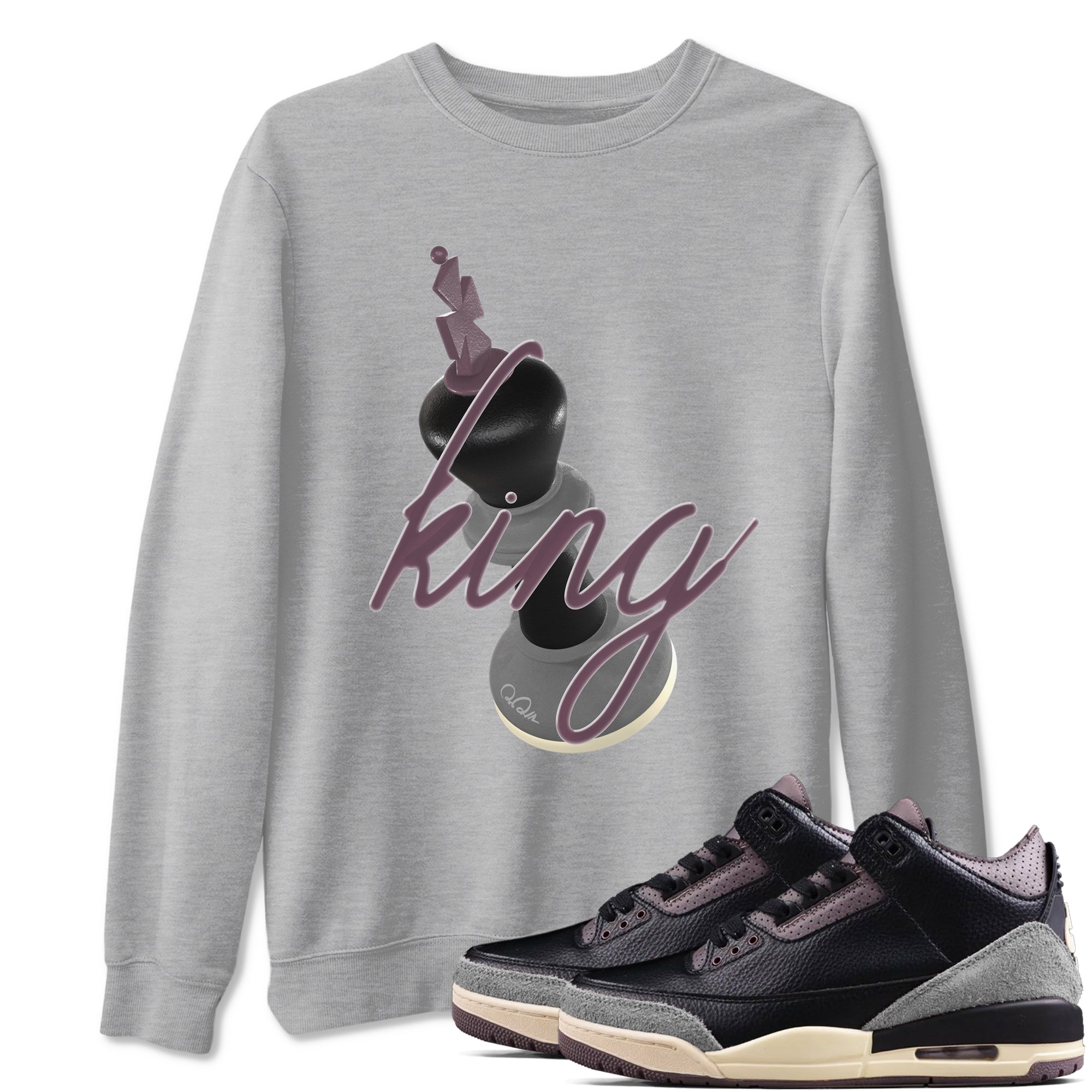 3D King snkmatch Tees - Air Jordan 3 A Ma Maniere x Black