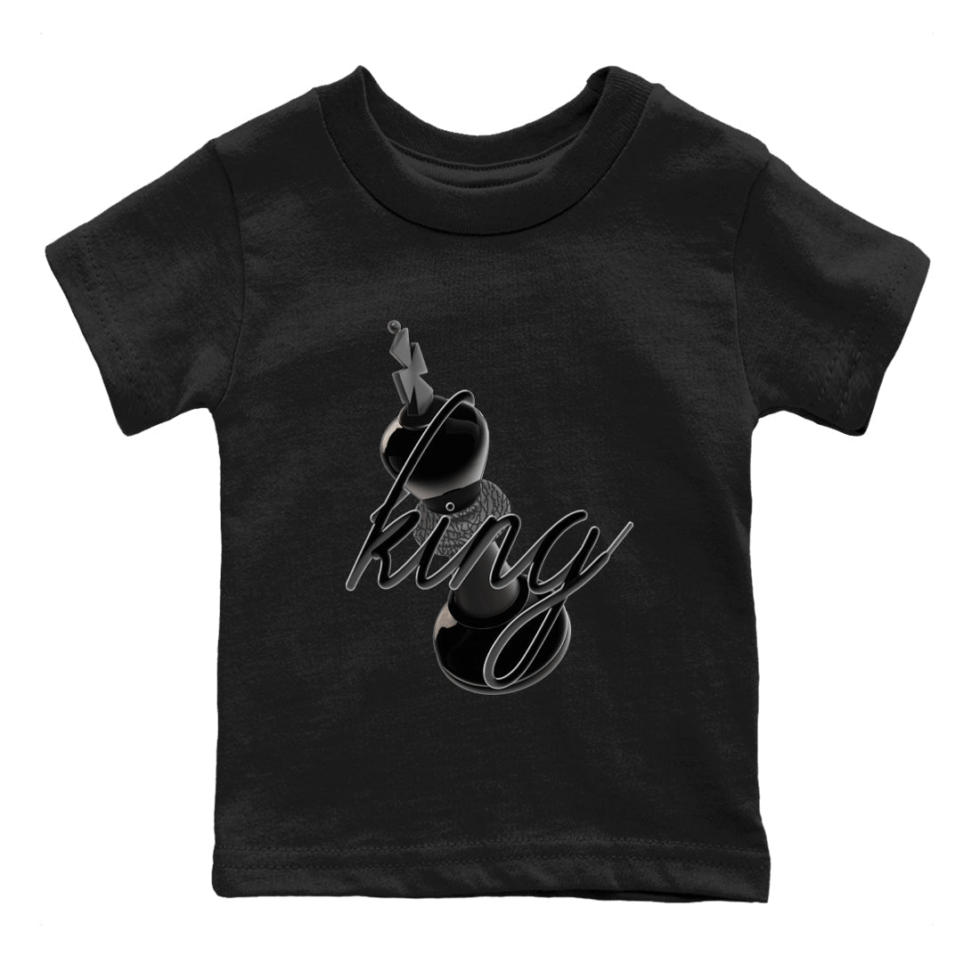 3D King snkmatch Tees Kids - Air Jordan 3 Black Cat
