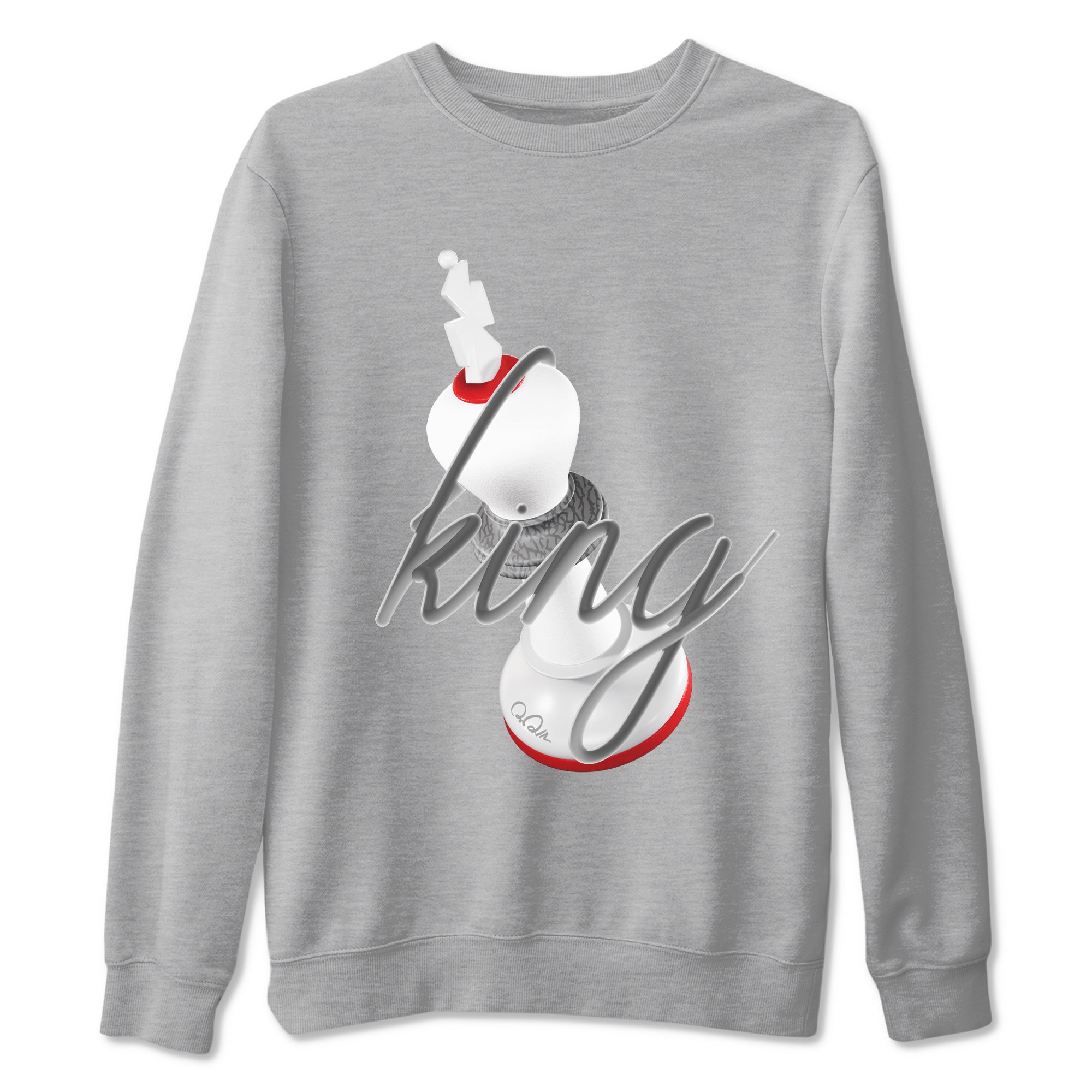3D King snkmatch Tees - Air Jordan 3 Cement Grey