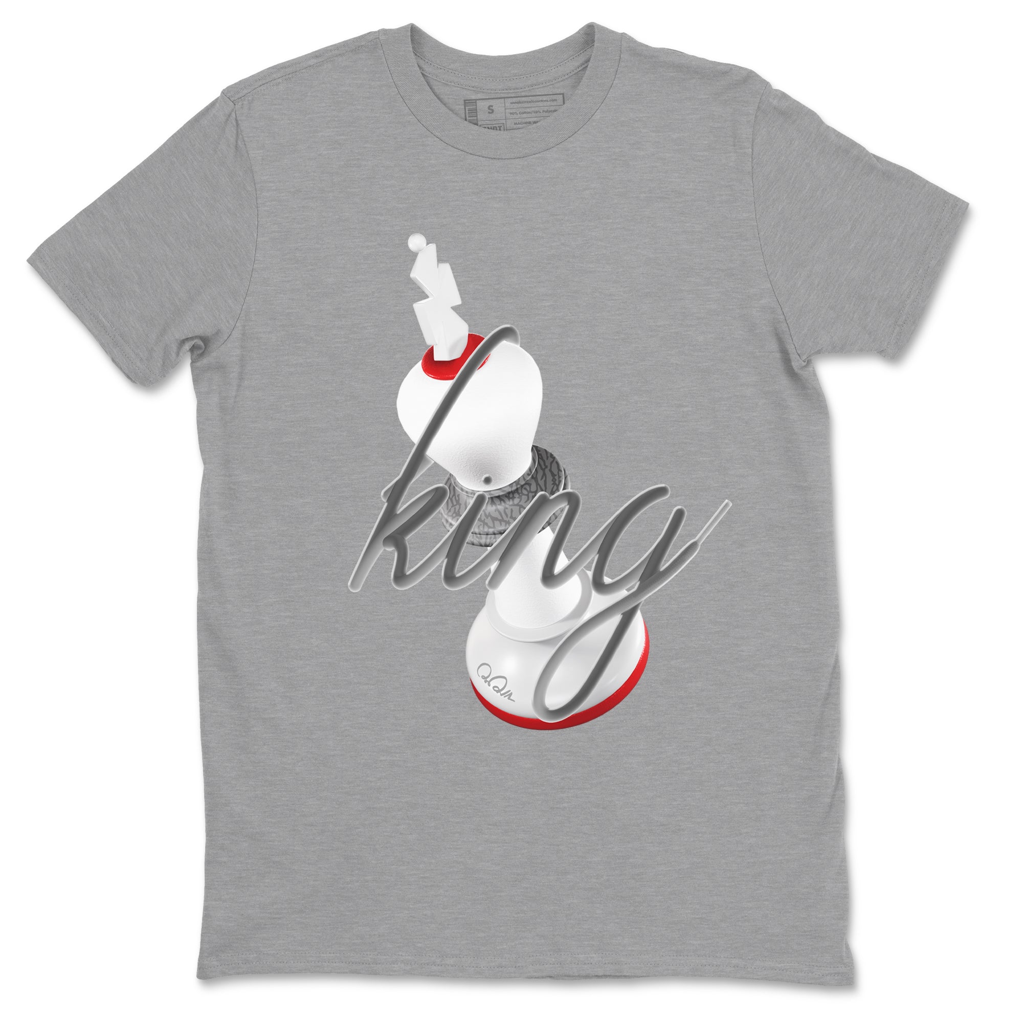 3D King snkmatch Tees - Air Jordan 3 Cement Grey