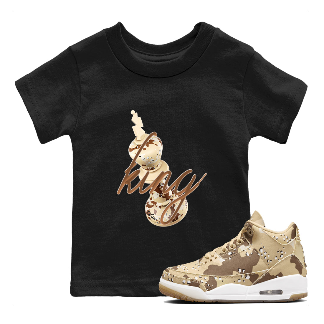 3D King snkmatch Tees Kids - Air Jordan 3 Desert Camo