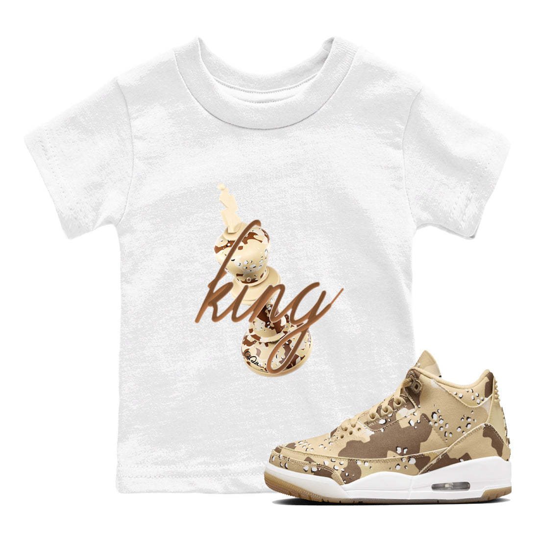3D King snkmatch Tees Kids - Air Jordan 3 Desert Camo