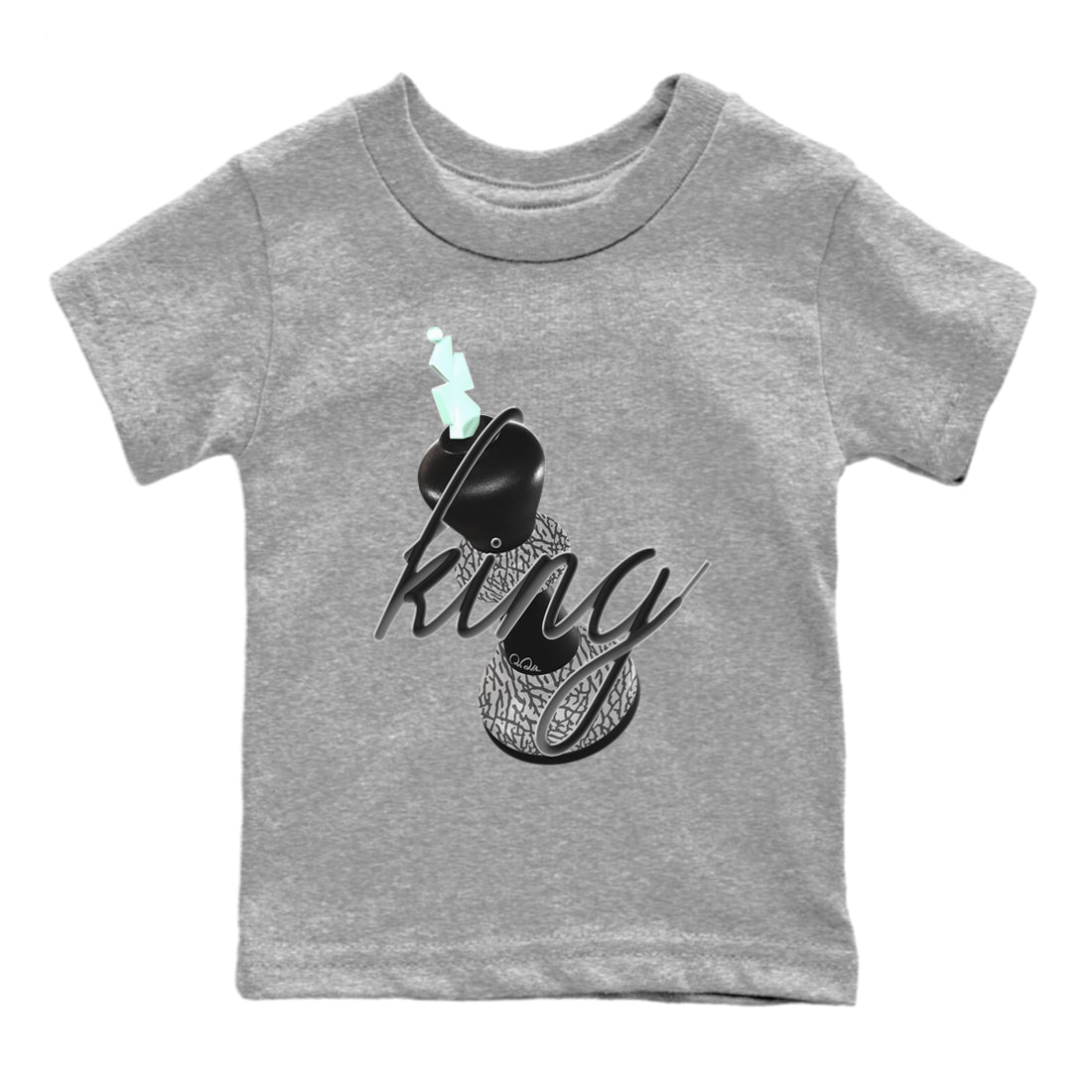 3D King snkmatch Tees Kids - Air Jordan 3 Green Glow