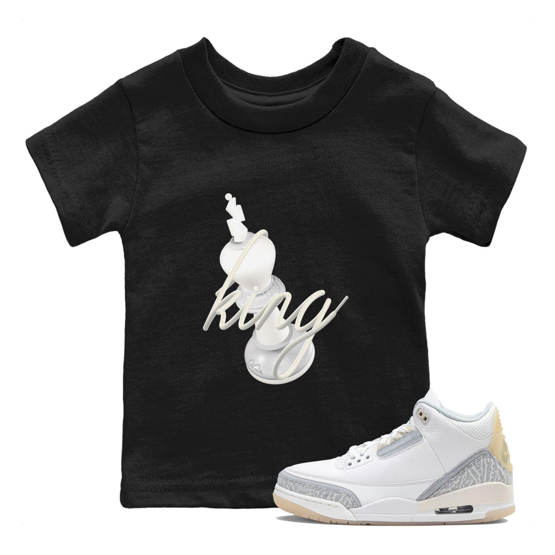 3D King snkmatch Tees Kids - Air Jordan 3 Ivory