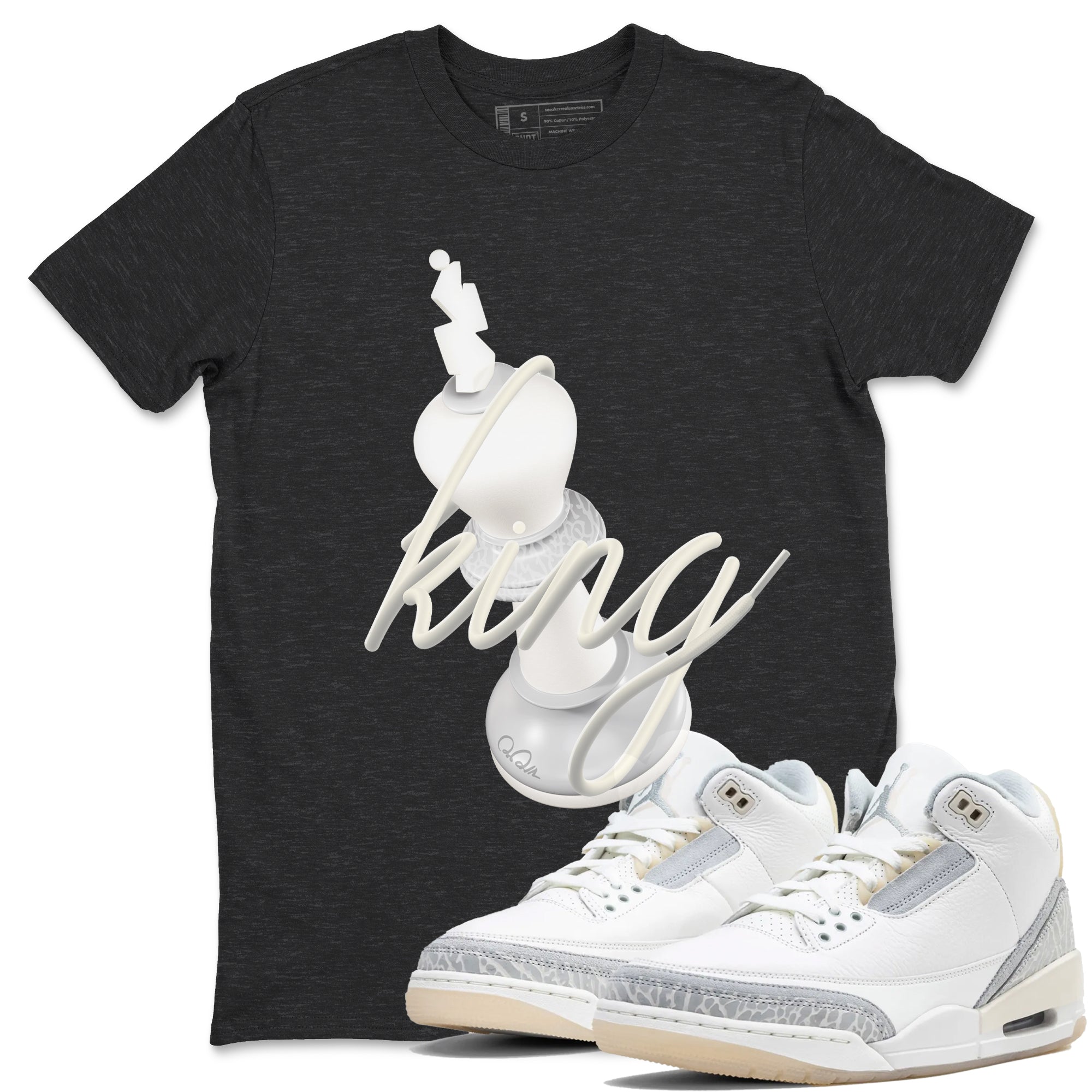 3D King snkmatch Tees - Air Jordan 3 Ivory