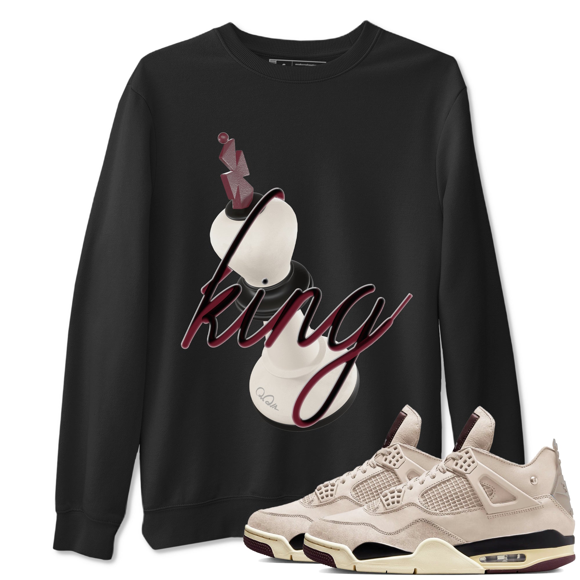 3D King snkmatch Tees - Air Jordan 4 A Ma Maniere x Fossil Stone