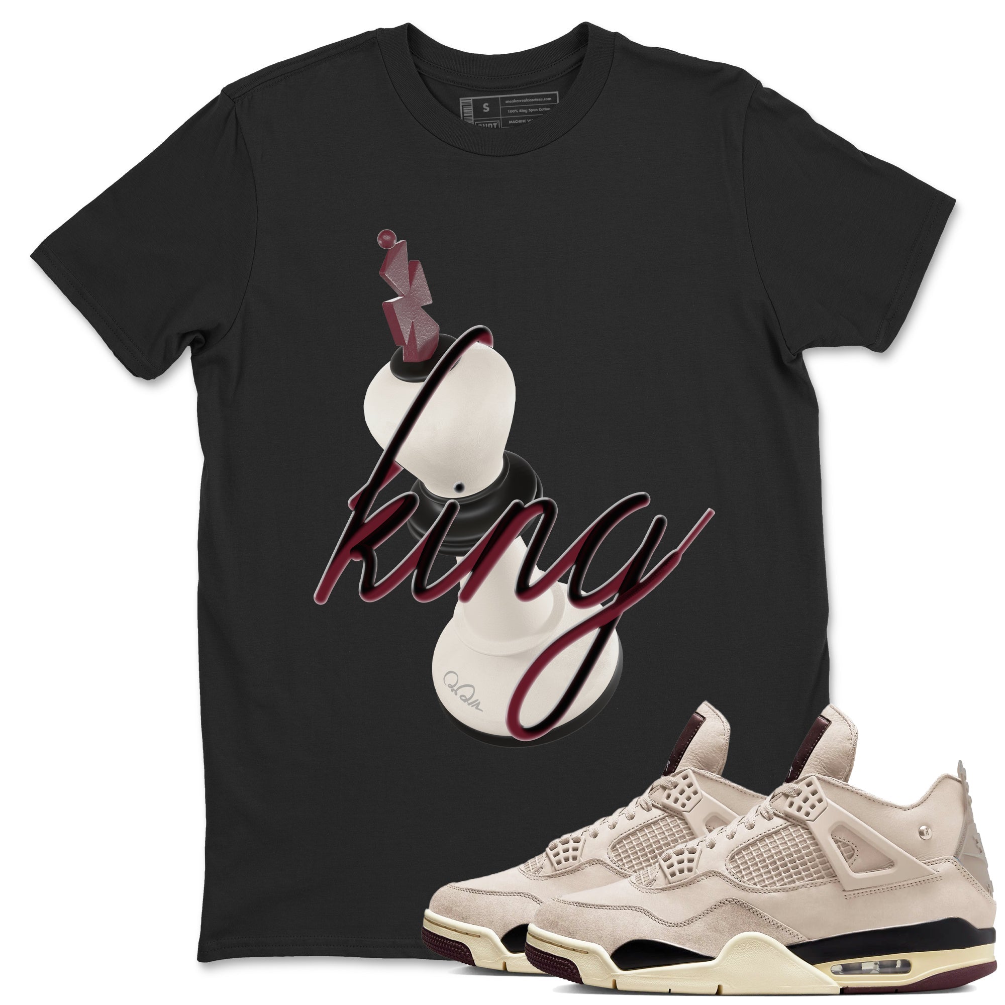 3D King snkmatch Tees - Air Jordan 4 A Ma Maniere x Fossil Stone