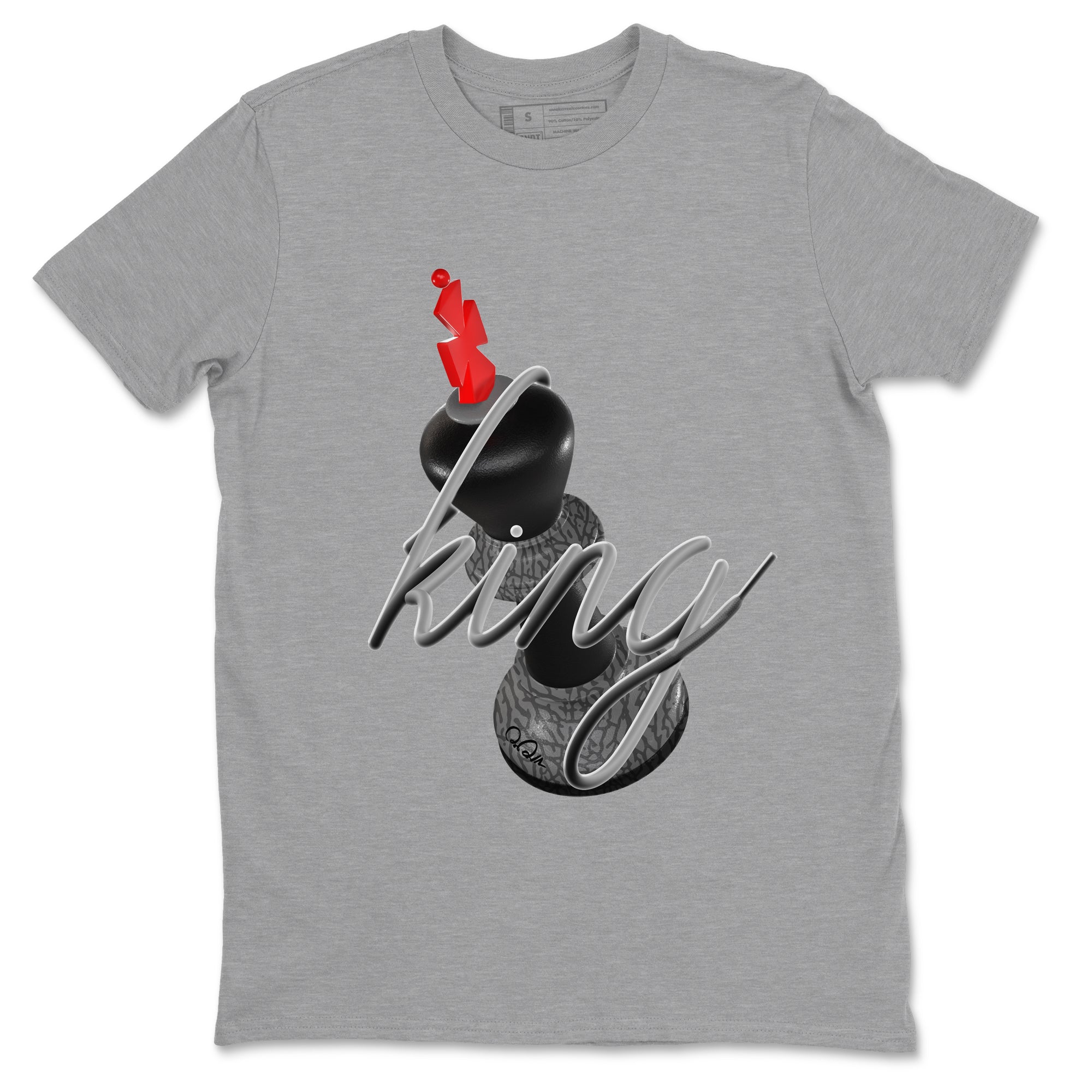 3D King snkmatch Tees - Air Jordan 3 Black Cement