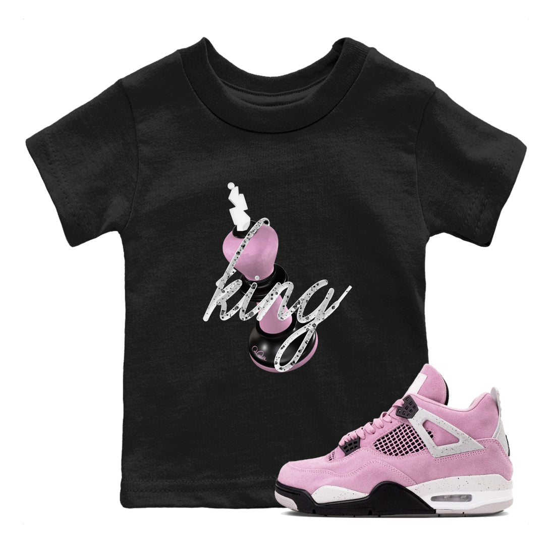 3D King snkmatch Tees Kids - Air Jordan 4 Orchid