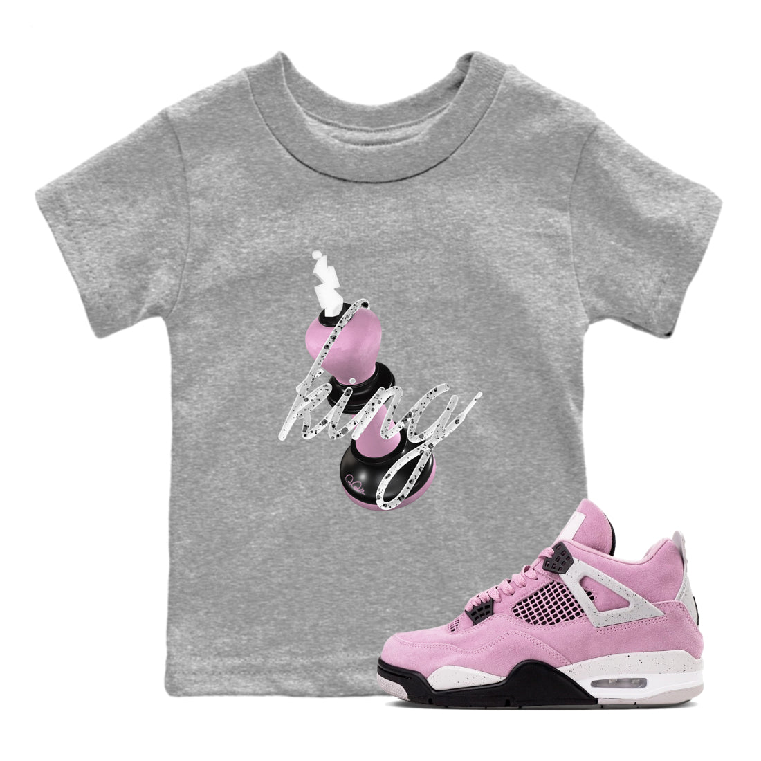 3D King snkmatch Tees Kids - Air Jordan 4 Orchid