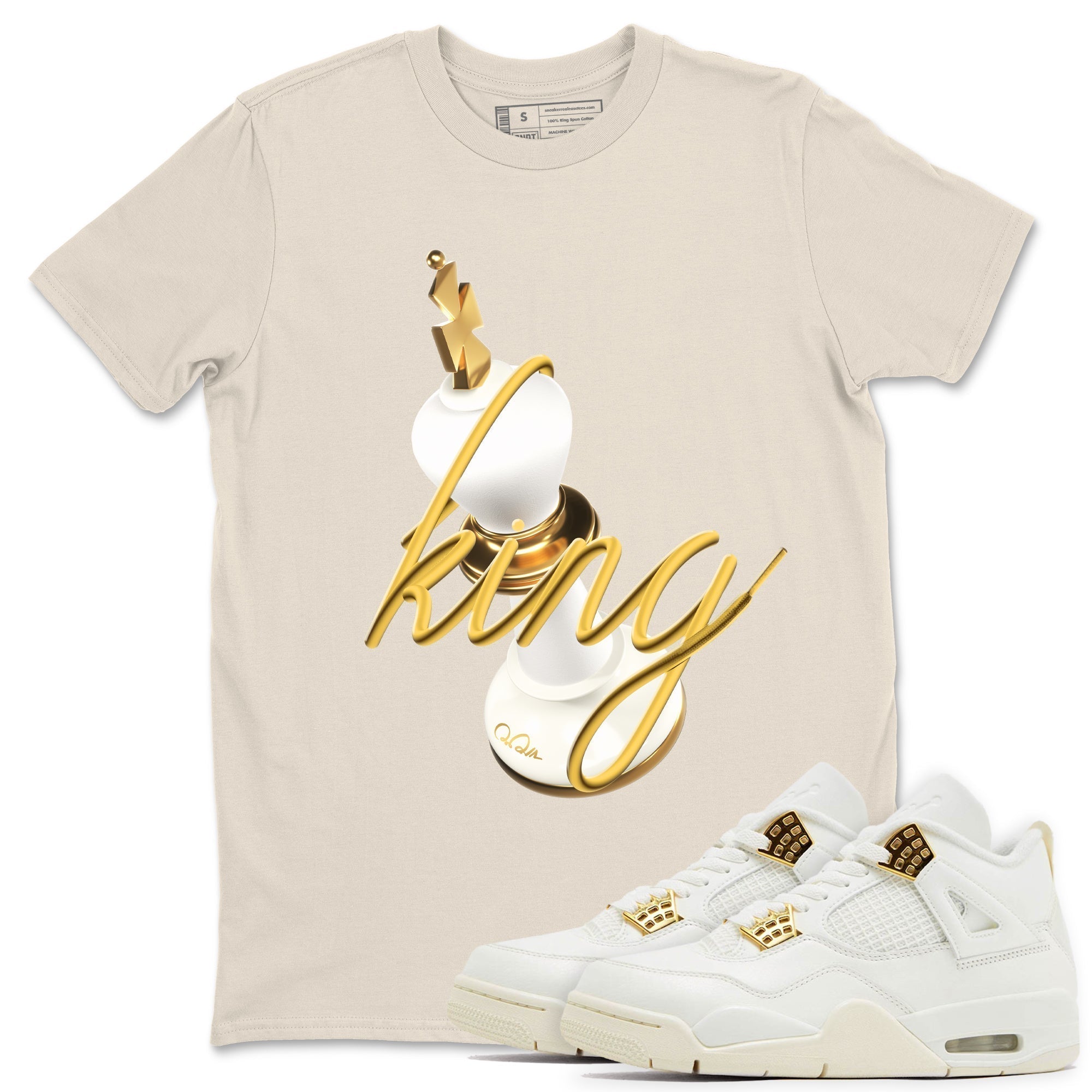 3D King snkmatch Tees - Air Jordan 4 Sail 2024