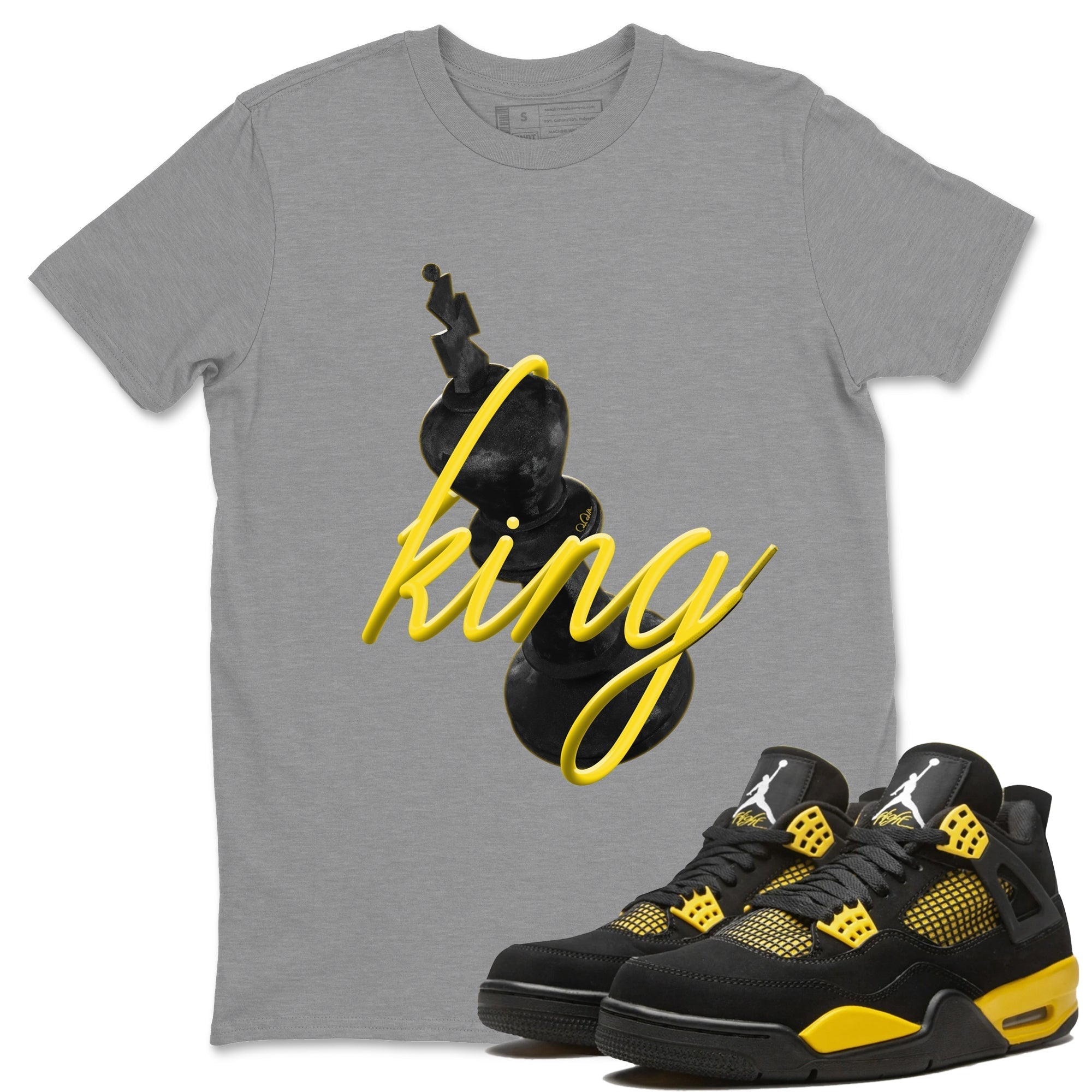 3D King Unisex Tops - Air Jordan 4 Thunder