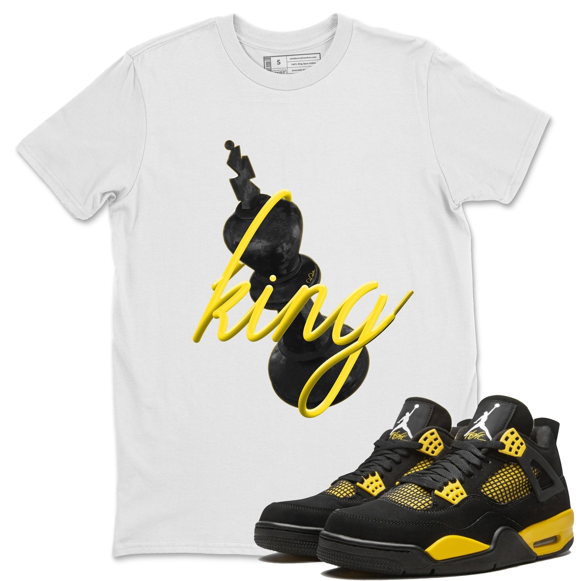 3D King Unisex Tops - Air Jordan 4 Thunder