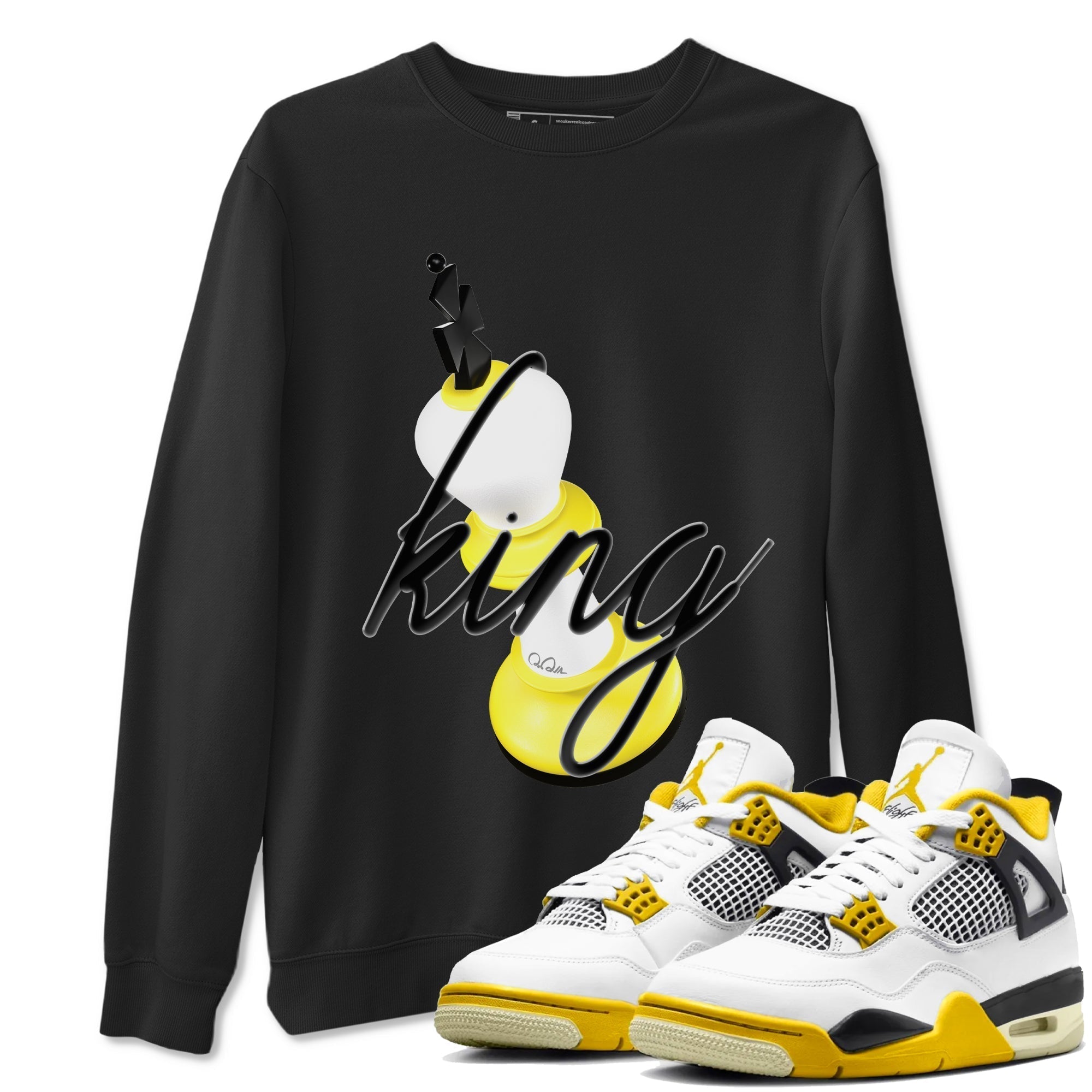 3D King snkmatch Tees - Air Jordan 4 Vivid Sulfur