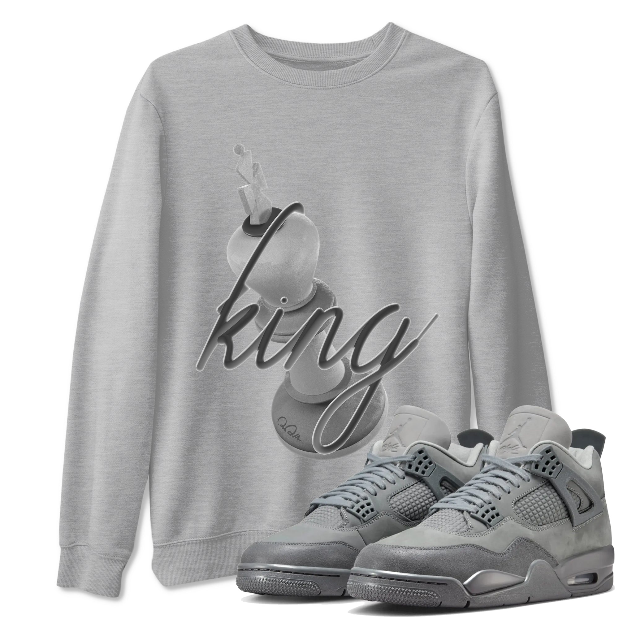 3D King snkmatch Tees - Air Jordan 4 Wet Cement