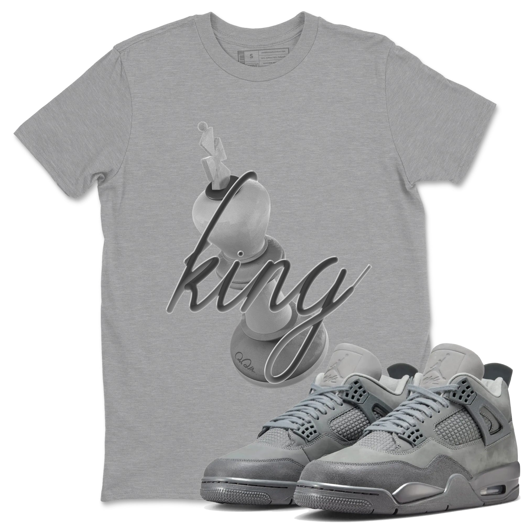 3D King snkmatch Tees - Air Jordan 4 Wet Cement