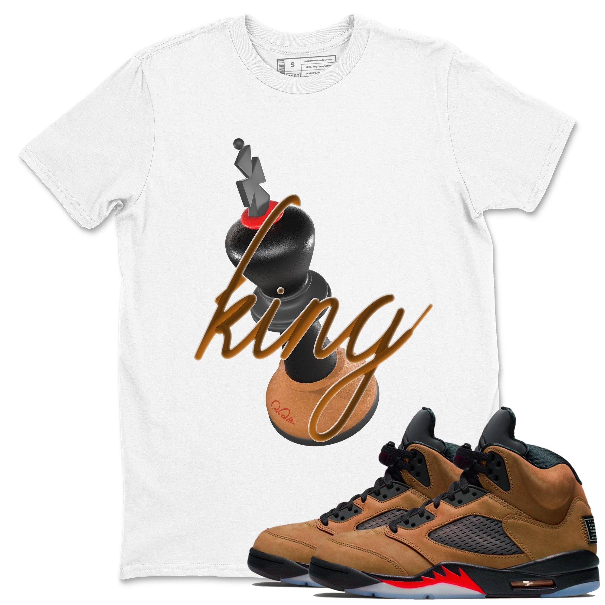 3D King snkmatch Tees - Air Jordan 5 Archaeo Brown