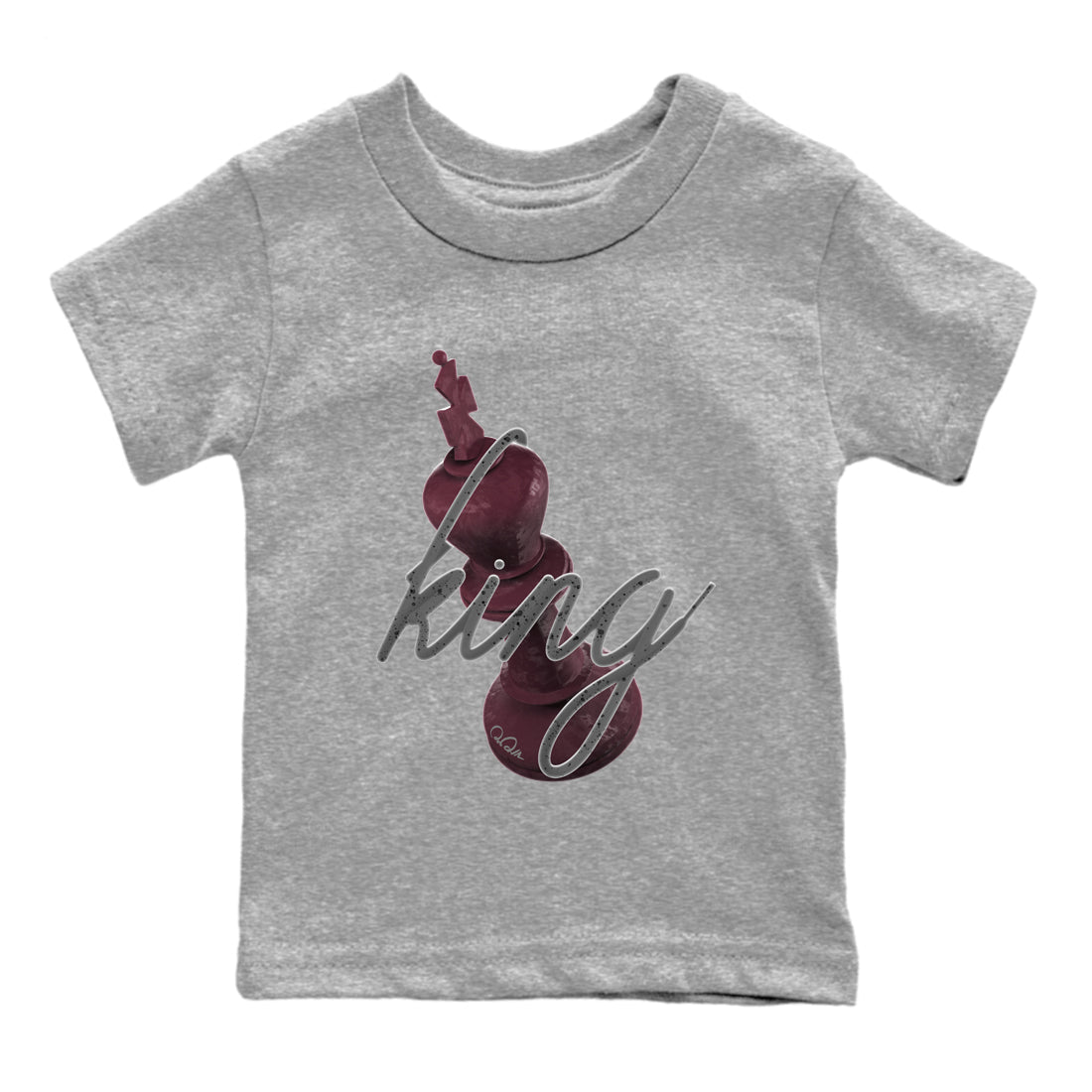 3D King Kids Tops - Air Jordan 5 Burgundy