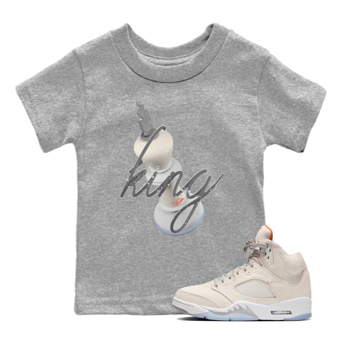 3D King Kids Tops - Air Jordan 5 Craft