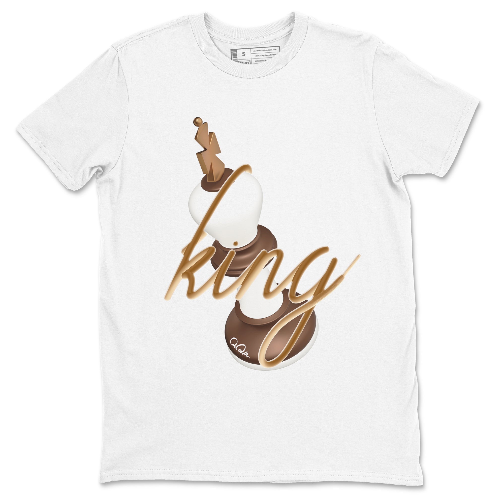3D King snkmatch Tees - Air Jordan 5 Golden Ticket