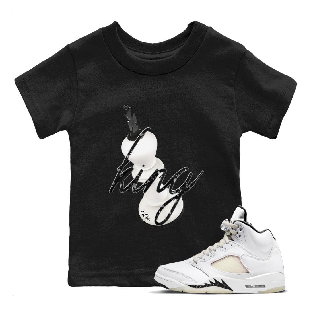 3D King snkmatch Tees Kids - Air Jordan 5 Sail