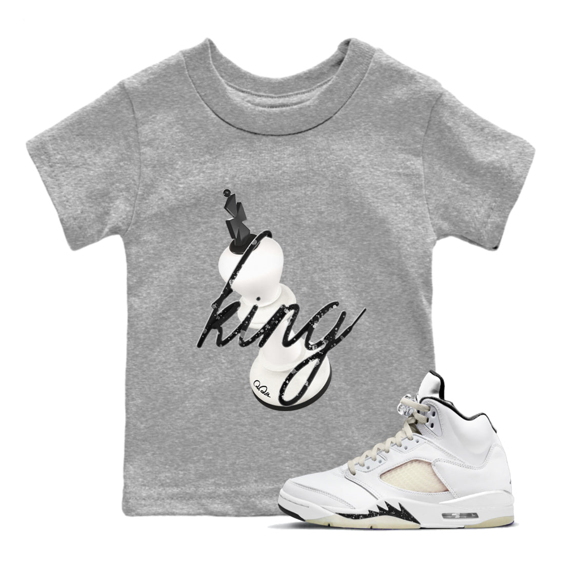 3D King snkmatch Tees Kids - Air Jordan 5 Sail