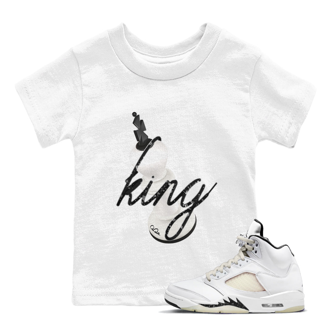 3D King snkmatch Tees Kids - Air Jordan 5 Sail