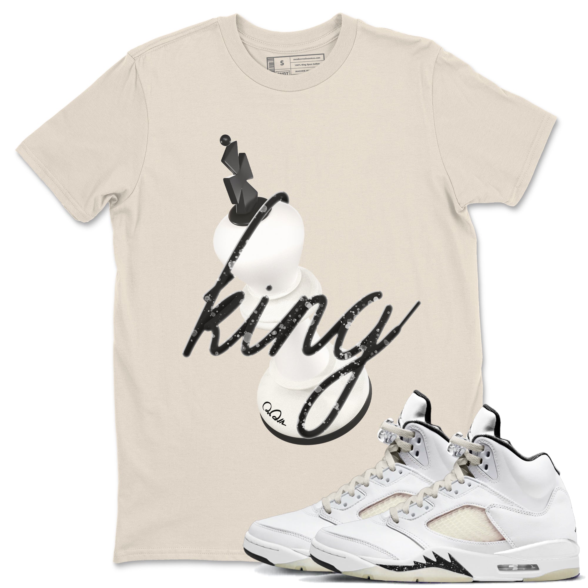 3D King snkmatch Tees - Air Jordan 5 Sail