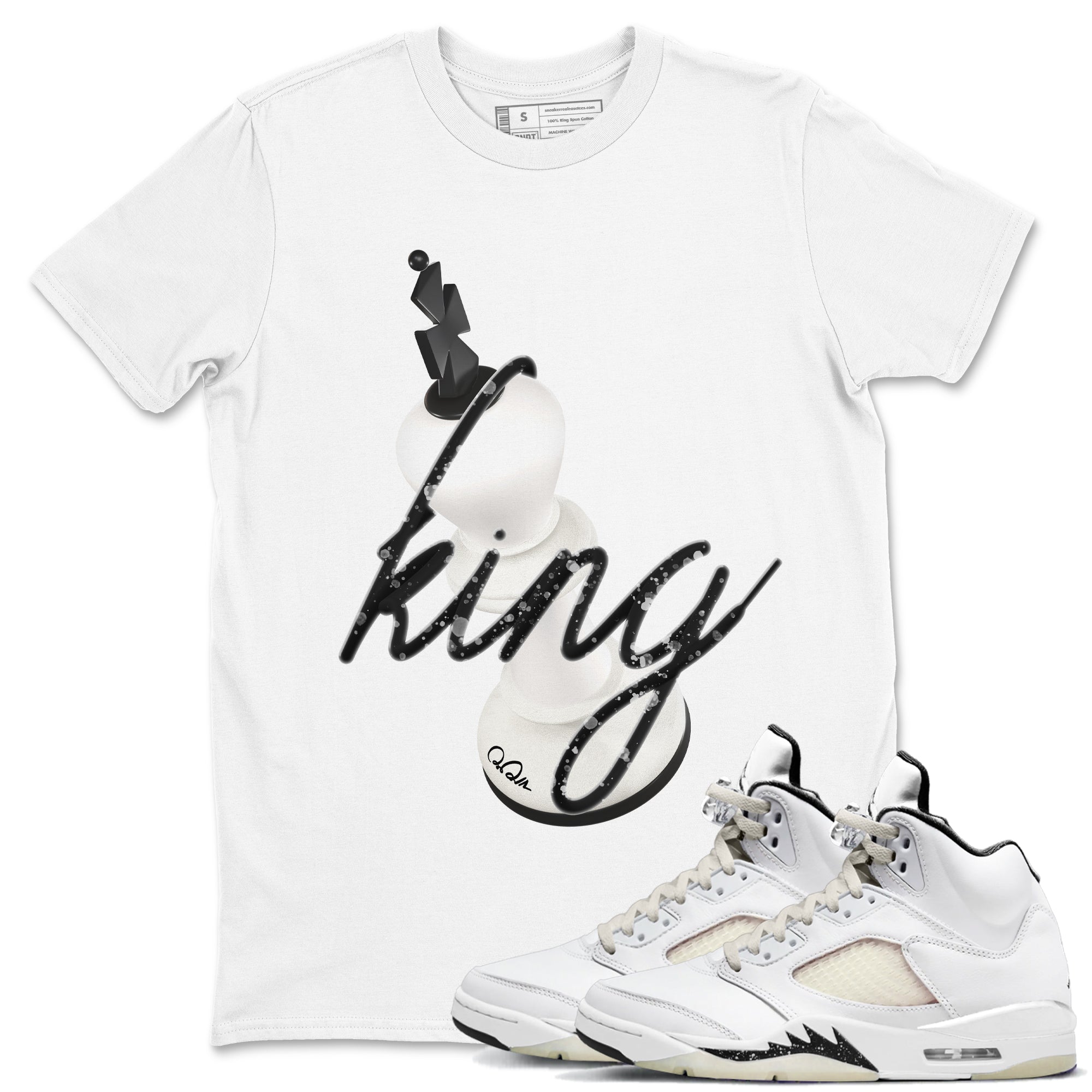 3D King snkmatch Tees - Air Jordan 5 Sail