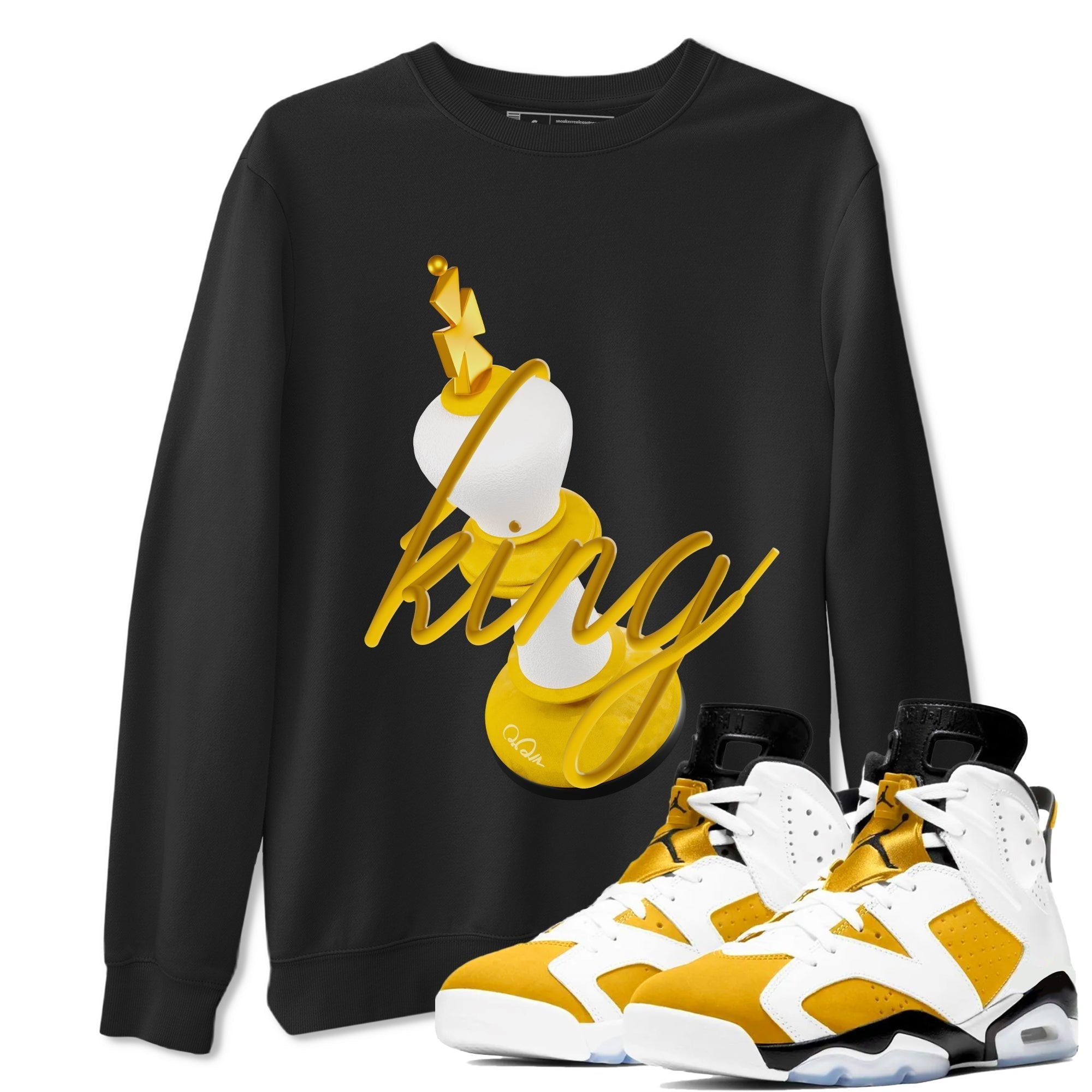 3D King snkmatch Tee - Air Jordan 6 Yellow Ochre