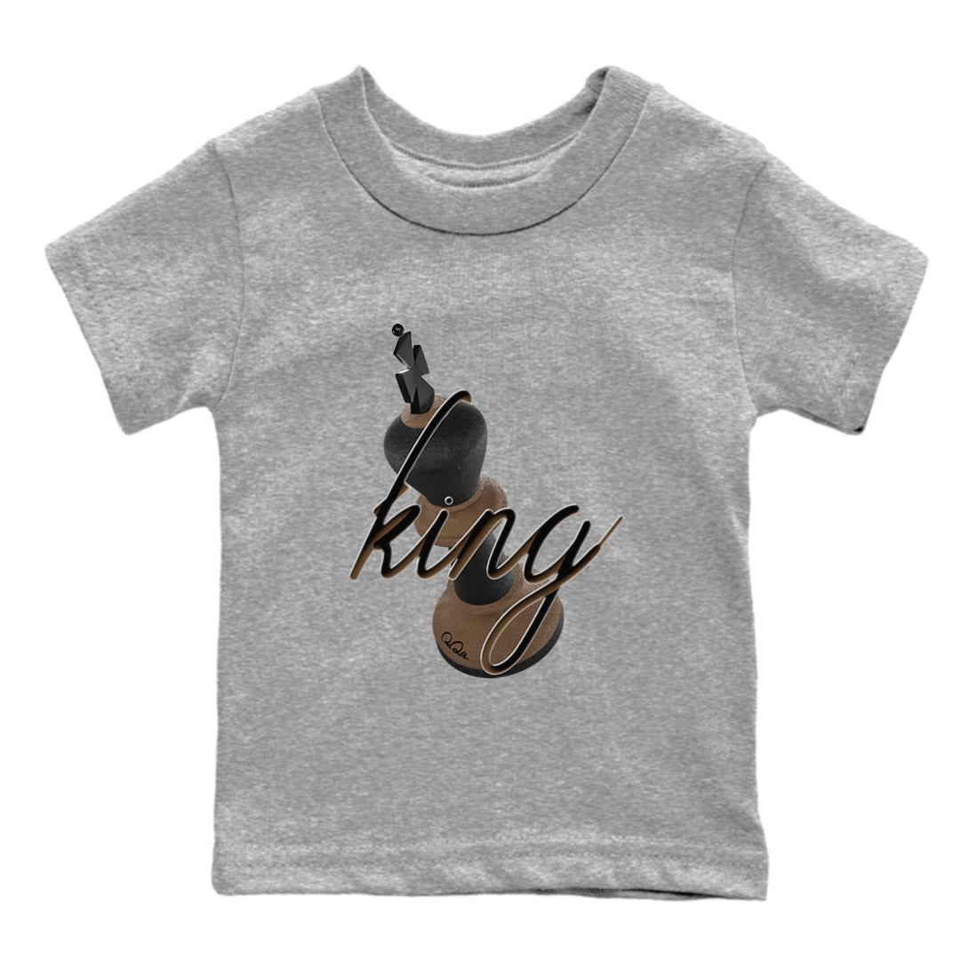 3D King snkmatch Tees Kids - Jordan Jumpman Jack Travis Scott Dark Mocha