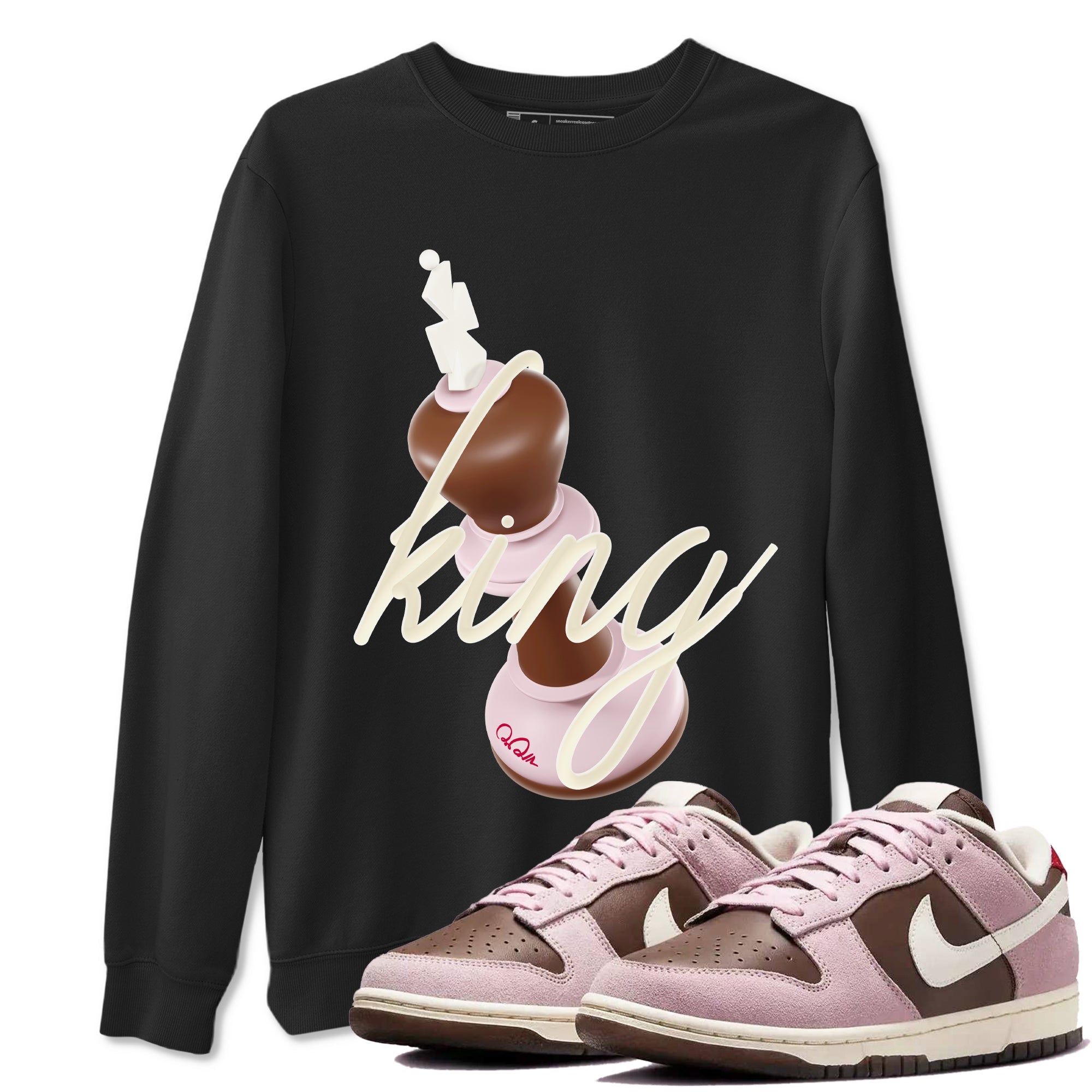 3D King snkmatch Tees - Dunk Cacao Wow And Pink Foam