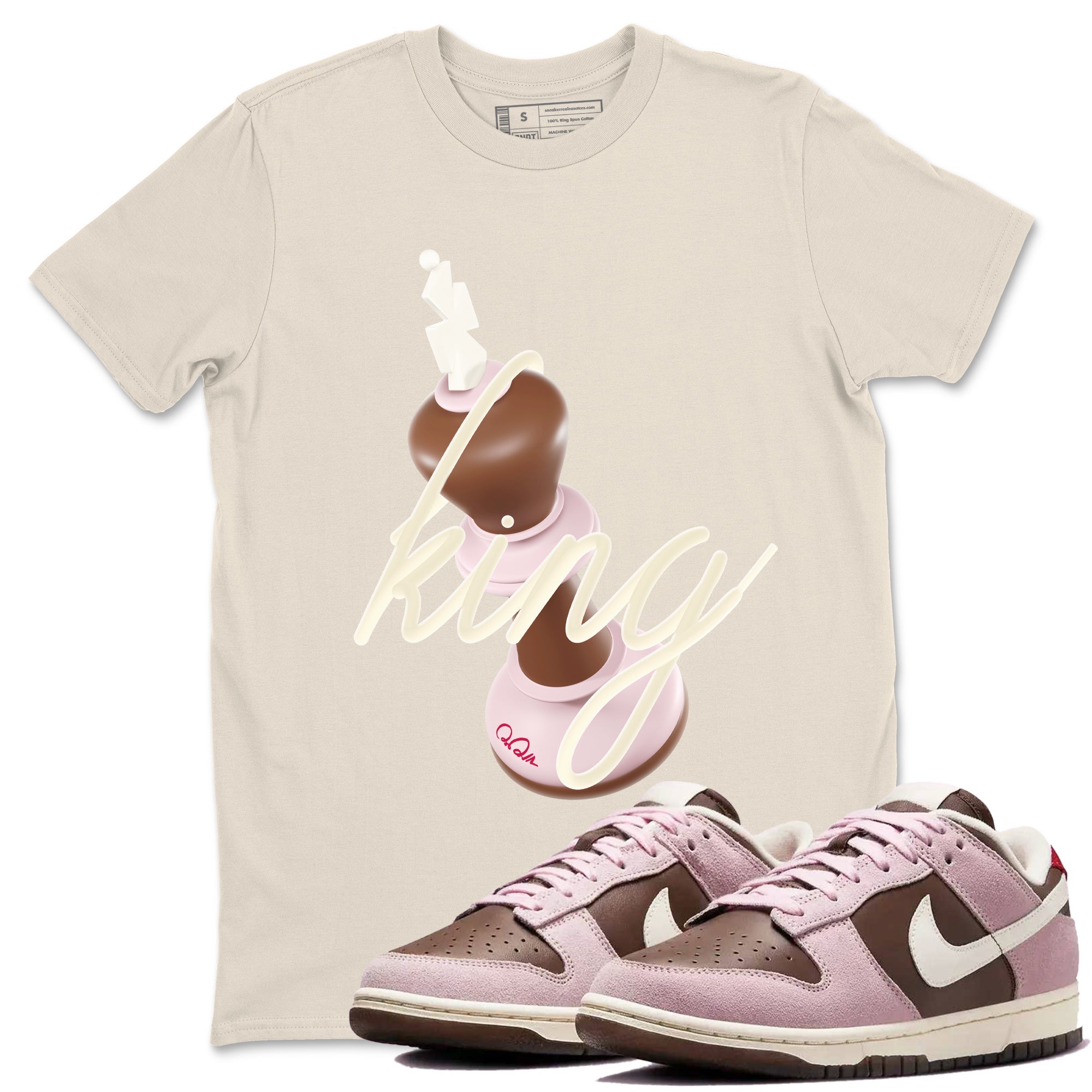 3D King snkmatch Tees - Dunk Cacao Wow And Pink Foam
