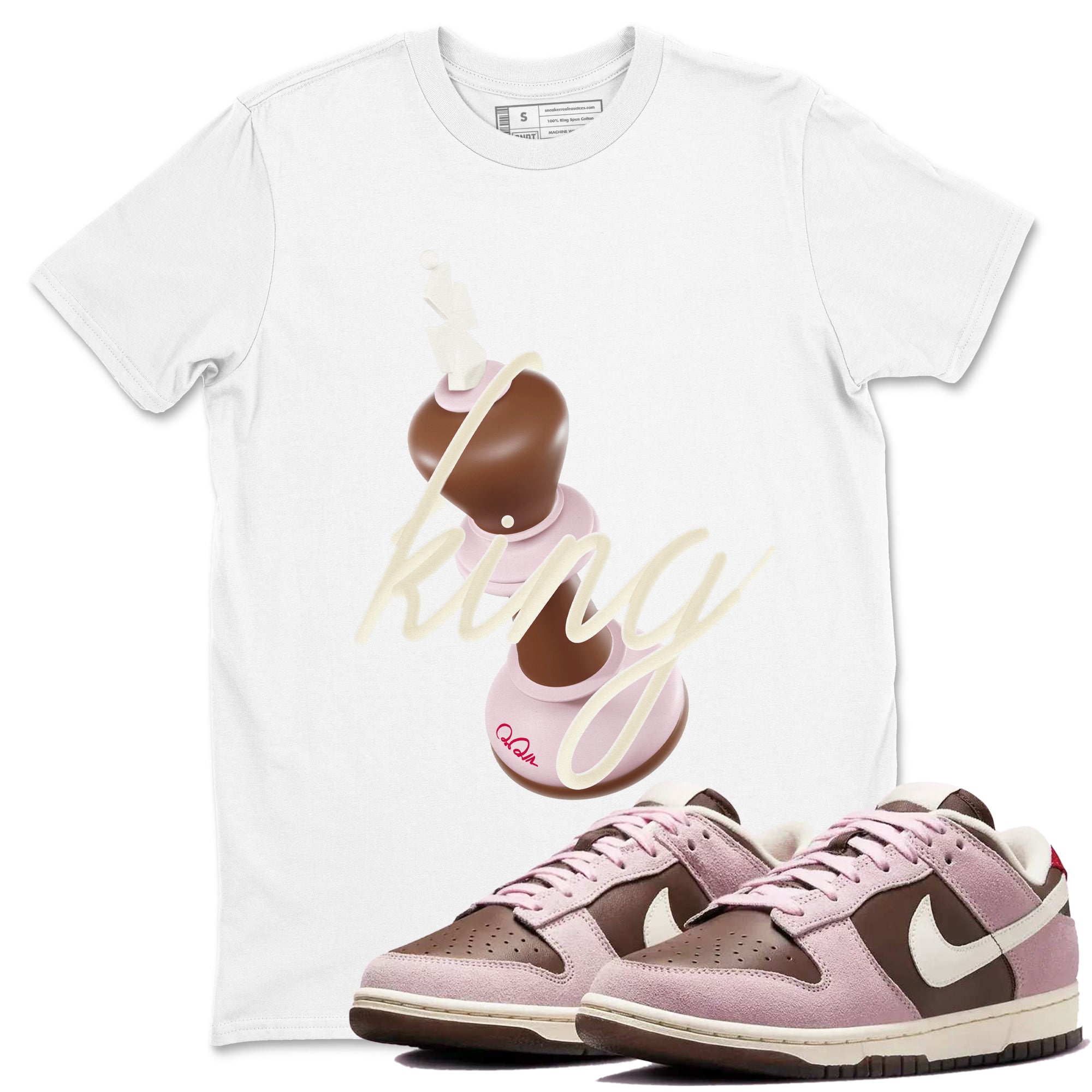 3D King snkmatch Tees - Dunk Cacao Wow And Pink Foam