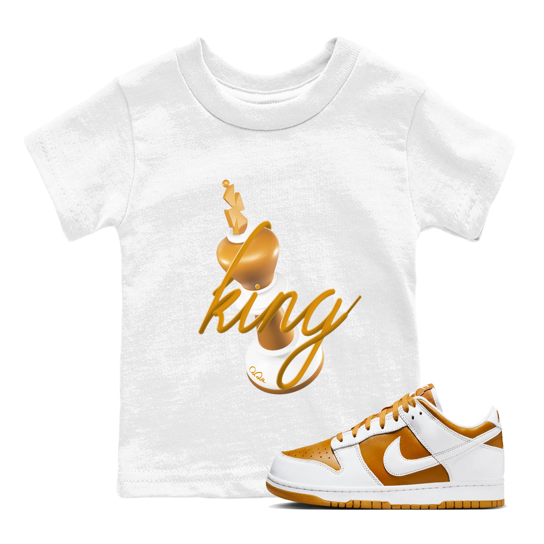 3D King snkmatch Tees Kids - Dunk Dark Curry