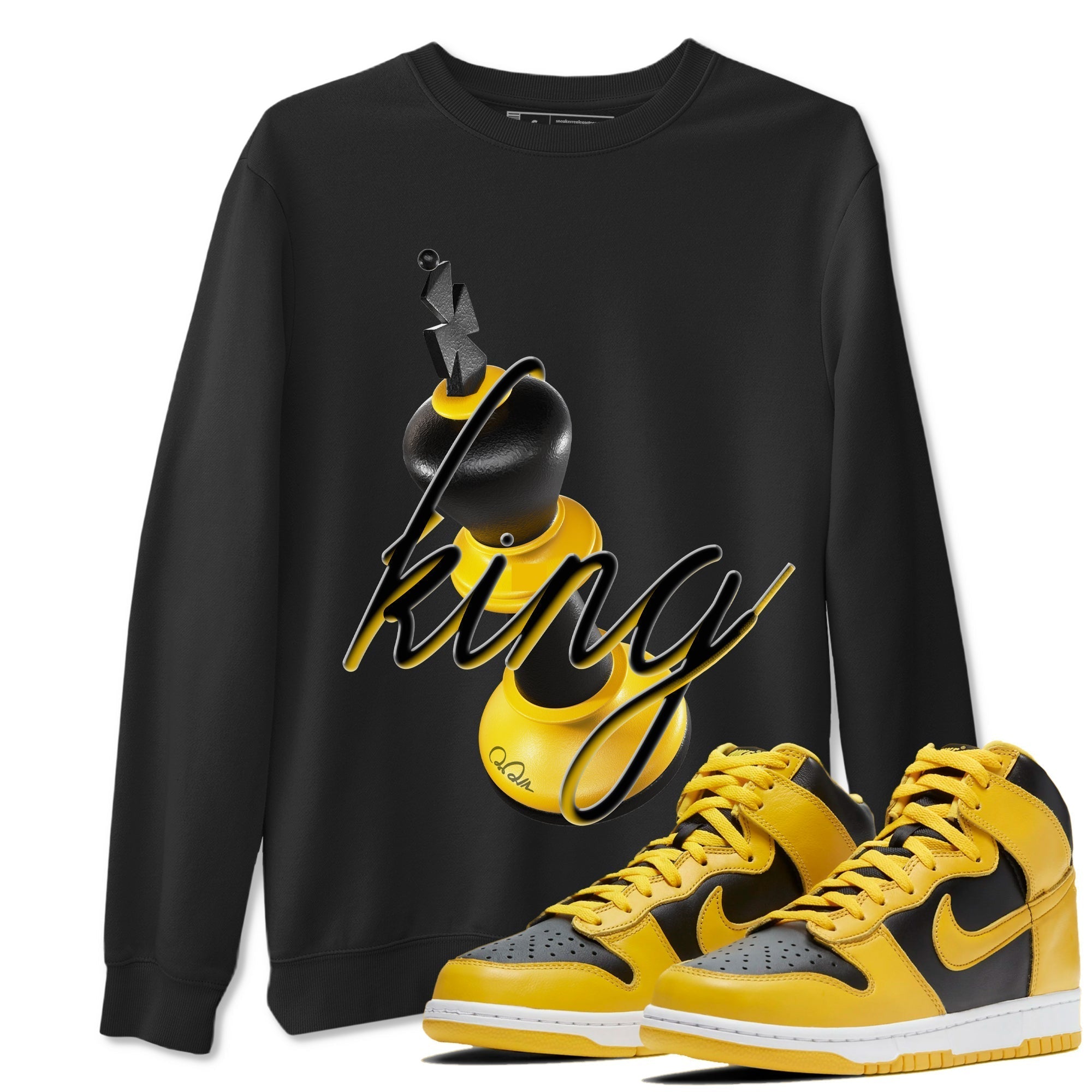 3D King snkmatch Tees - Dunk High Pollen